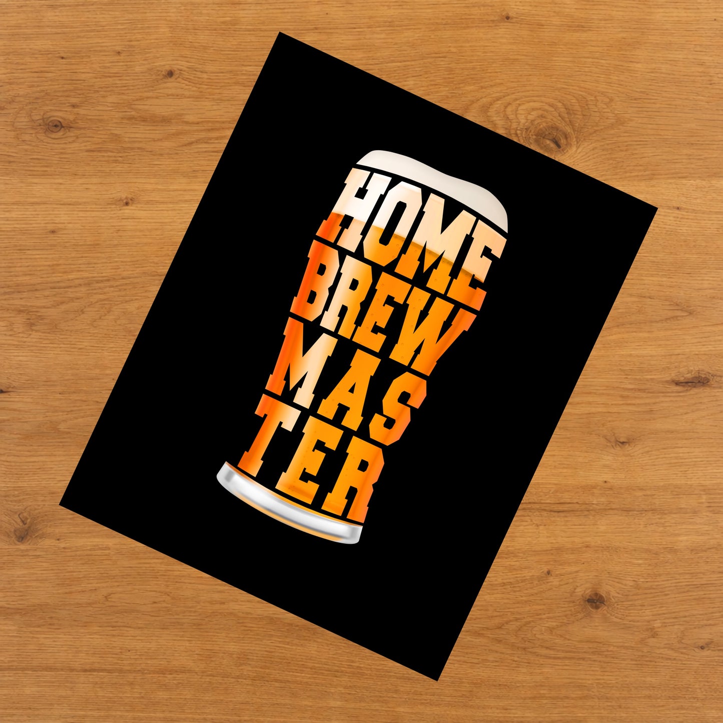 Home Brewmaster Beer Pint Glass Homebrewer 8"x10" Wall Art Print