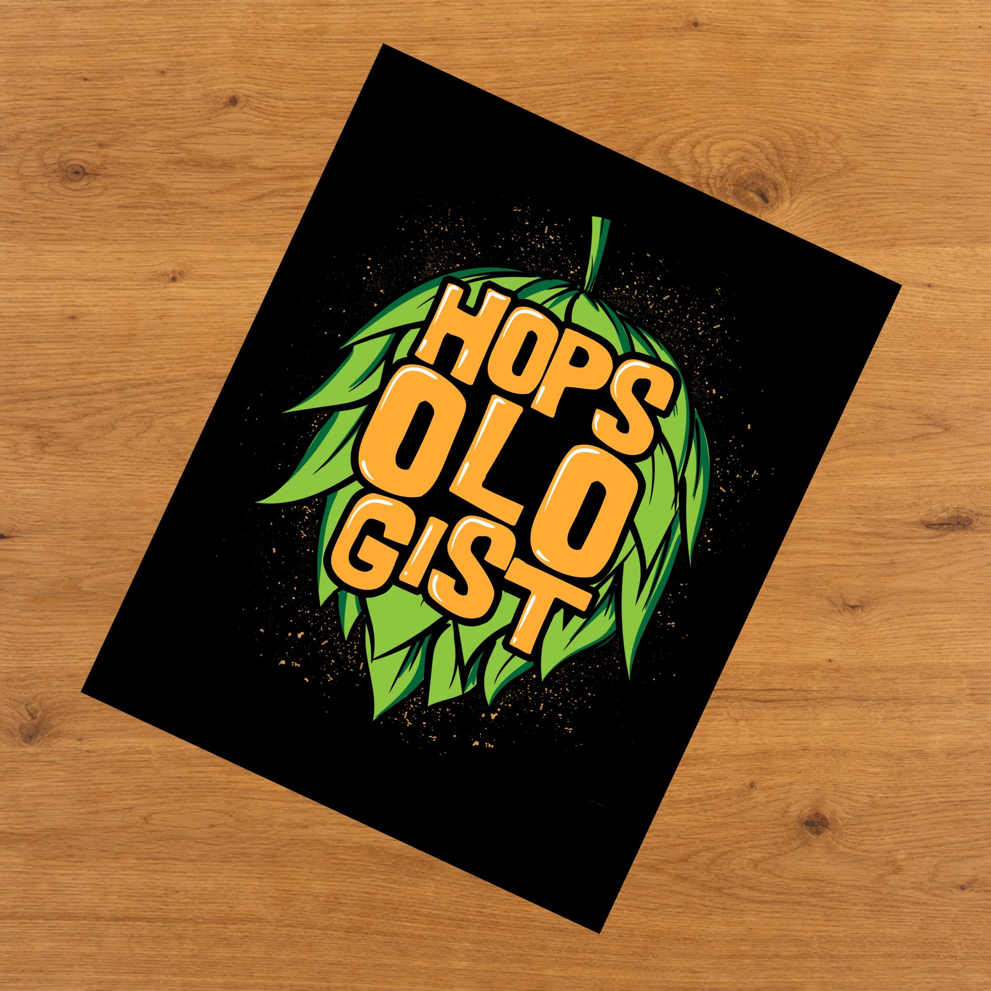 Hopsologist Funny Craft Beer Drinking 8"x10" Wall Art Print