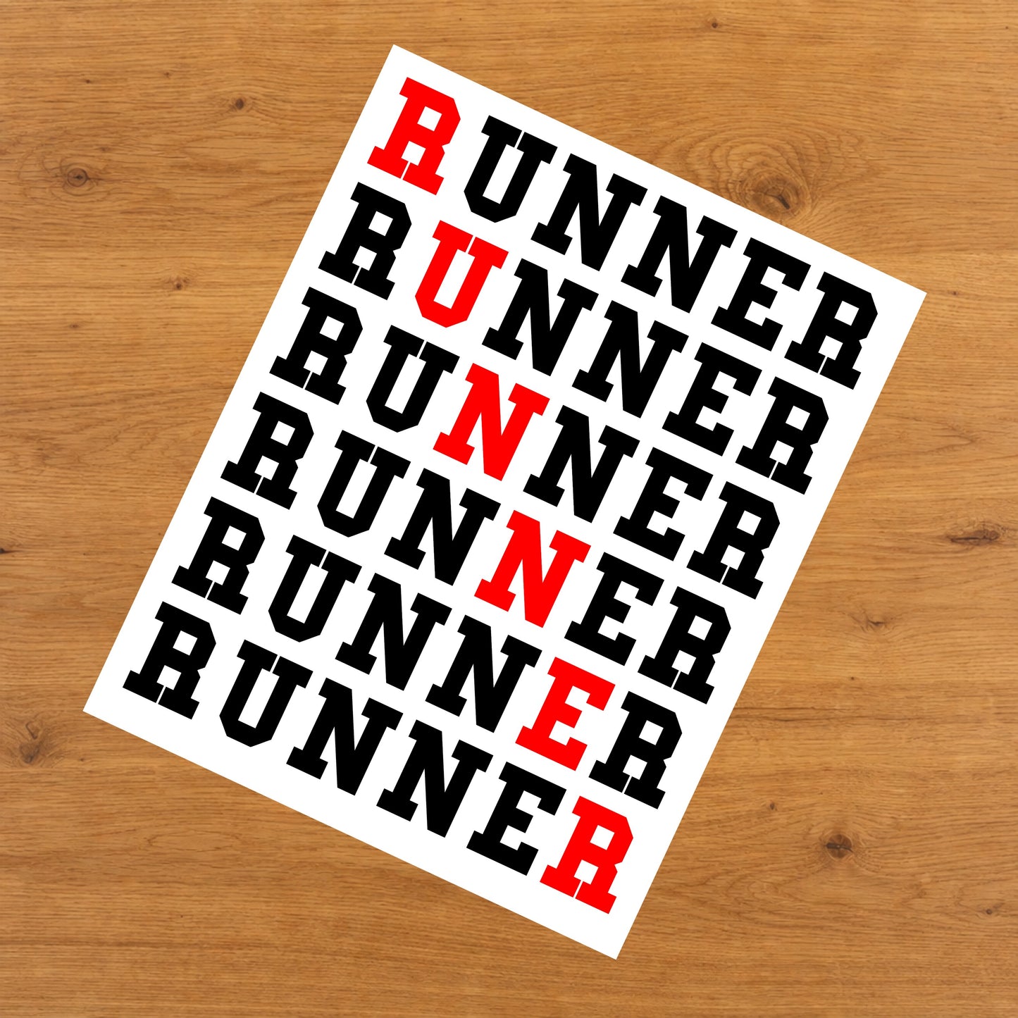 Repeating Runner Running 8"x10" Wall Art Print