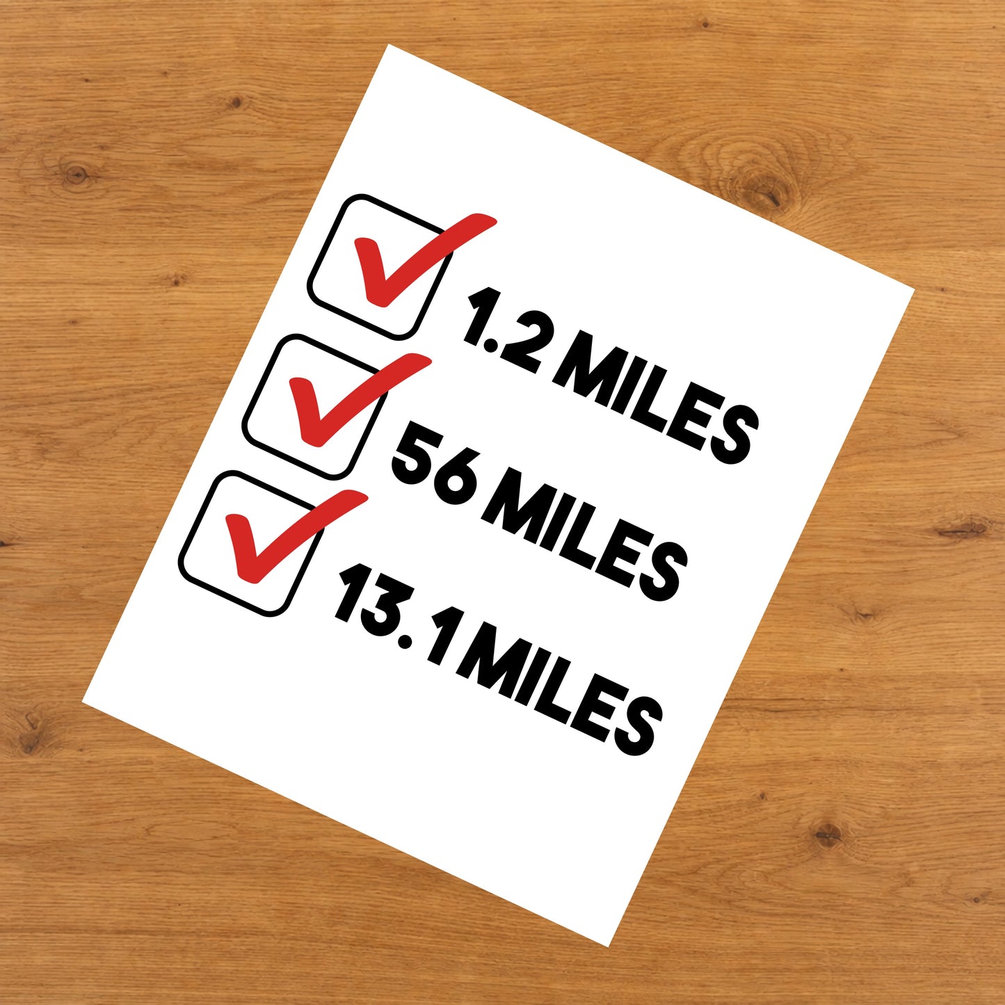 Triathlon Checklist Triathlete 8"x10" Wall Art Print