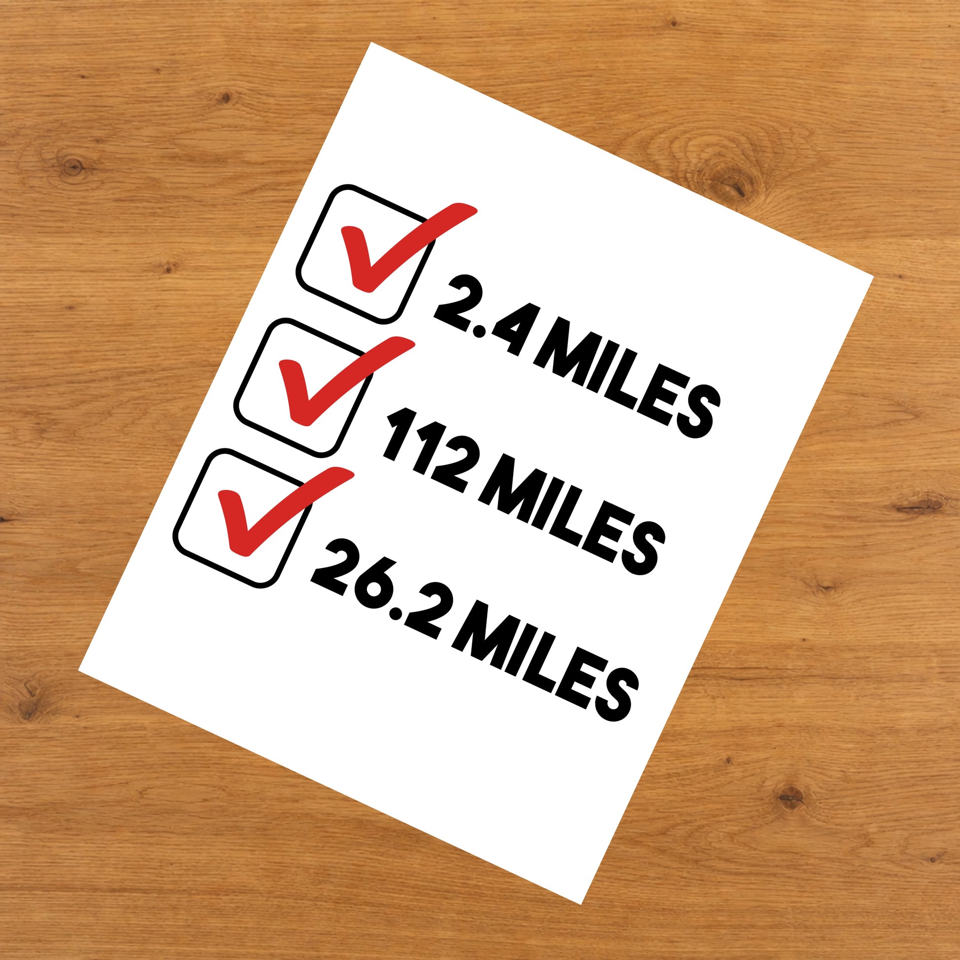 Triathlon Checklist Triathlete 8"x10" Wall Art Print