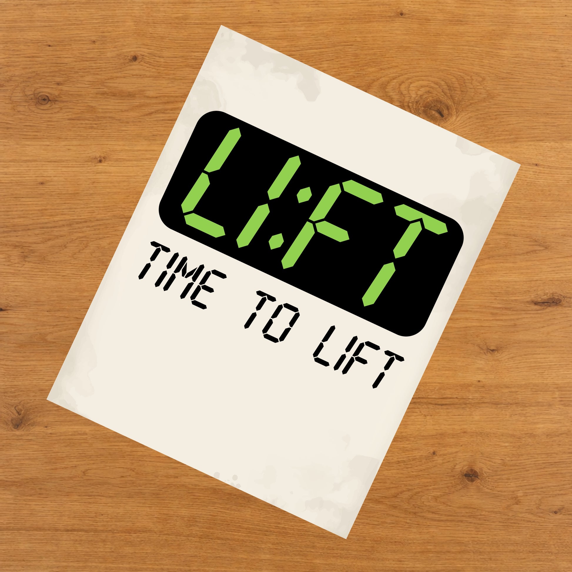 Lift O'Clock Time To Lift Funny Weightlifting Gym 8"x10" Wall Art Print