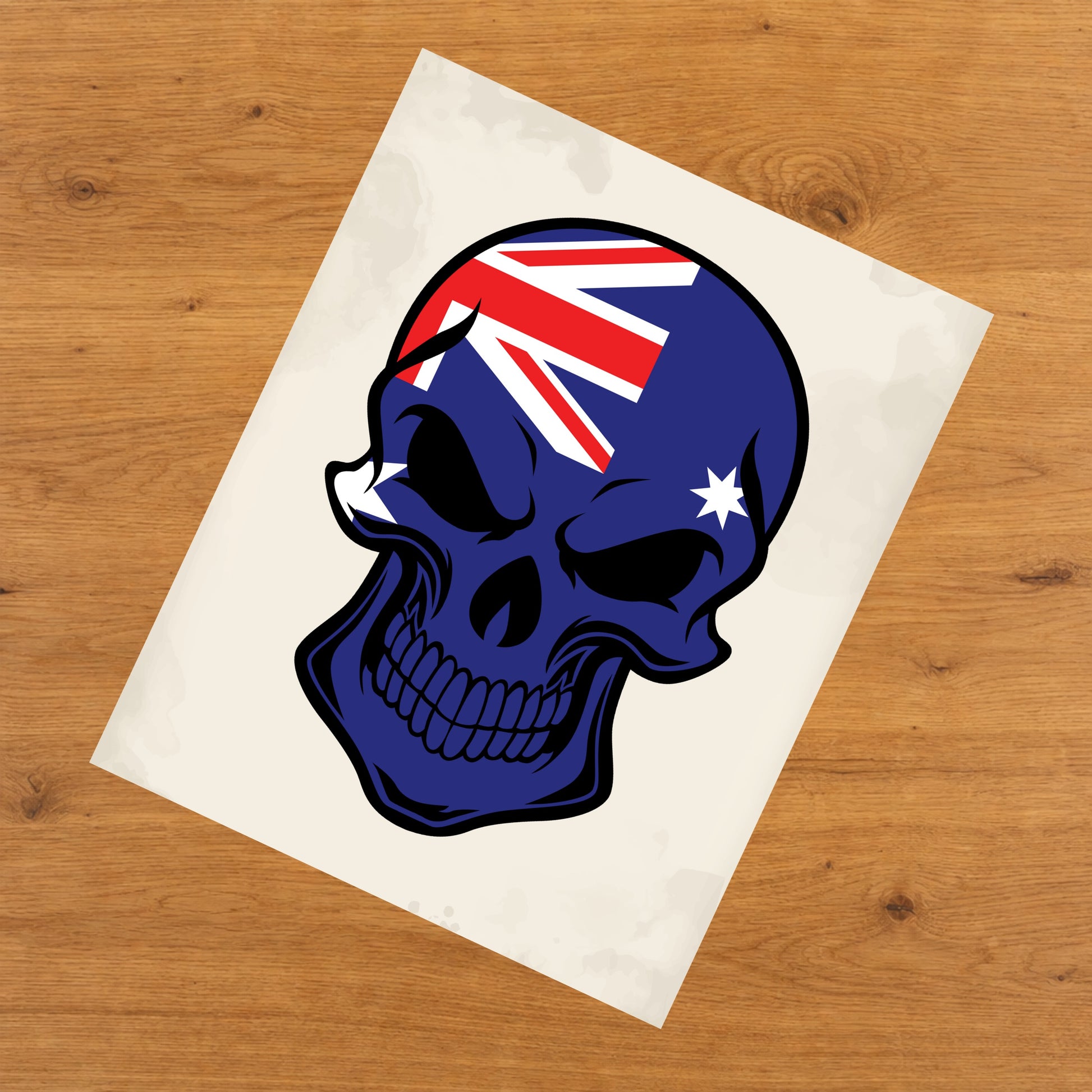 Australian Flag Australia Skull Cool 8"x10" Wall Art Print