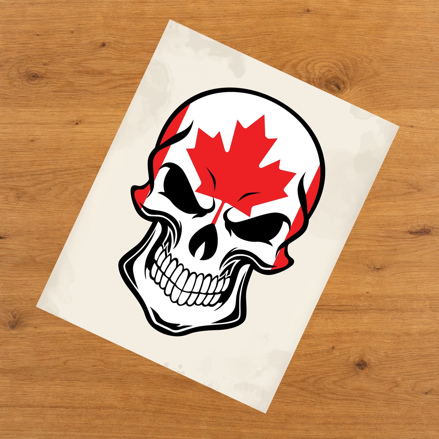 Canadian Flag Canada Skull Cool 8"x10" Wall Art Print