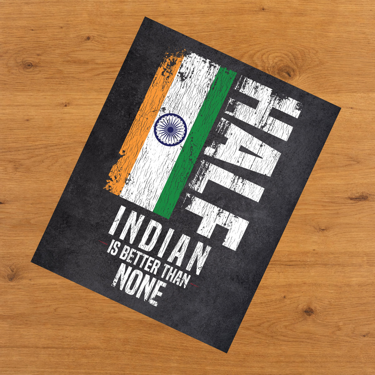 Half Indian Is Better Than None Funny Indian Flag 8"x10" Wall Art Print