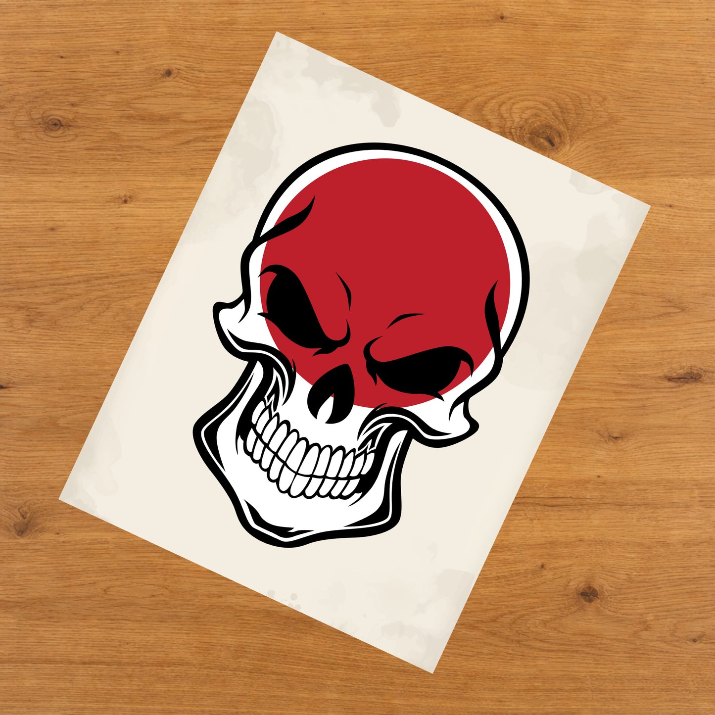 Japanese Flag Japan Skull Cool 8"x10" Wall Art Print