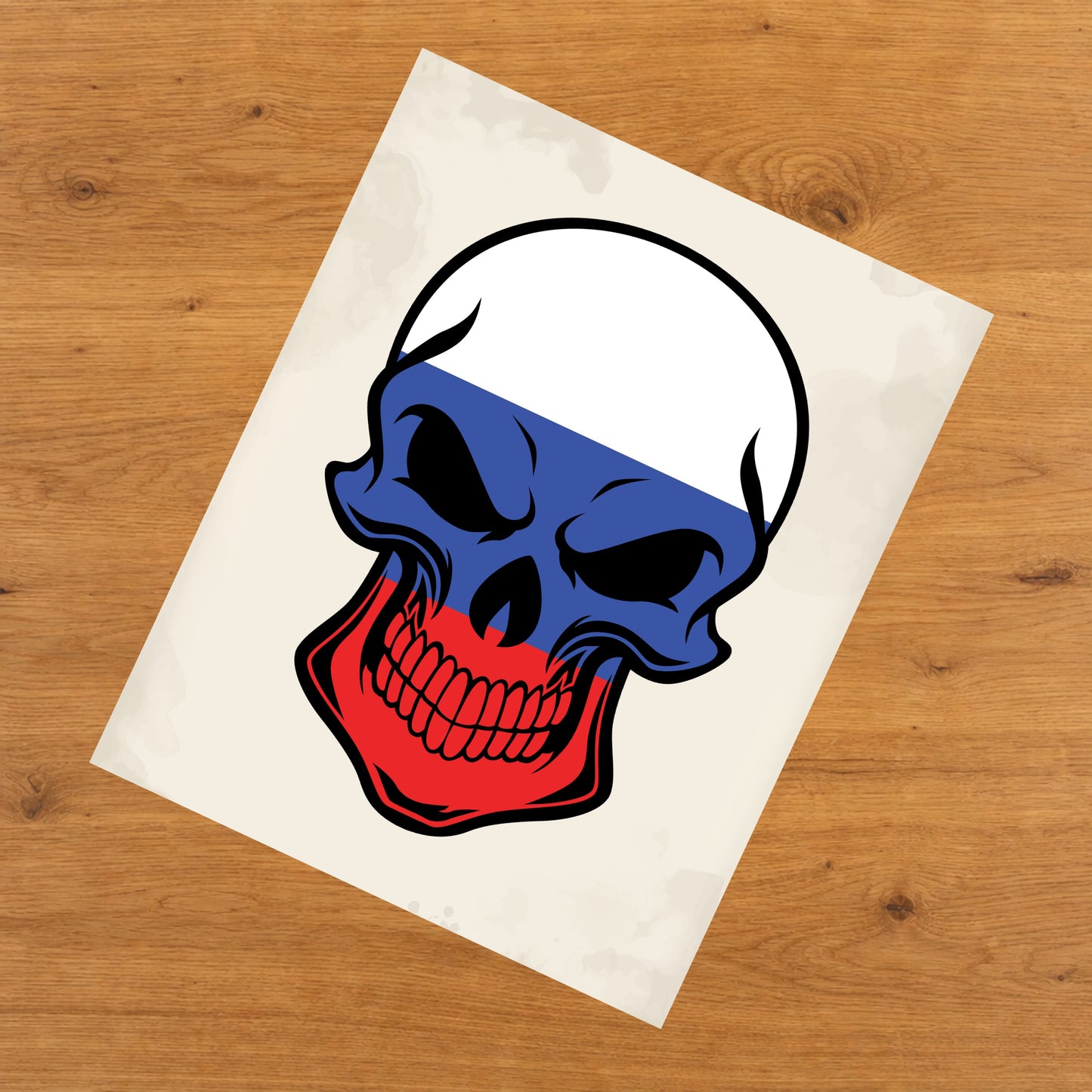 Russian Flag Russia Skull Cool 8"x10" Wall Art Print