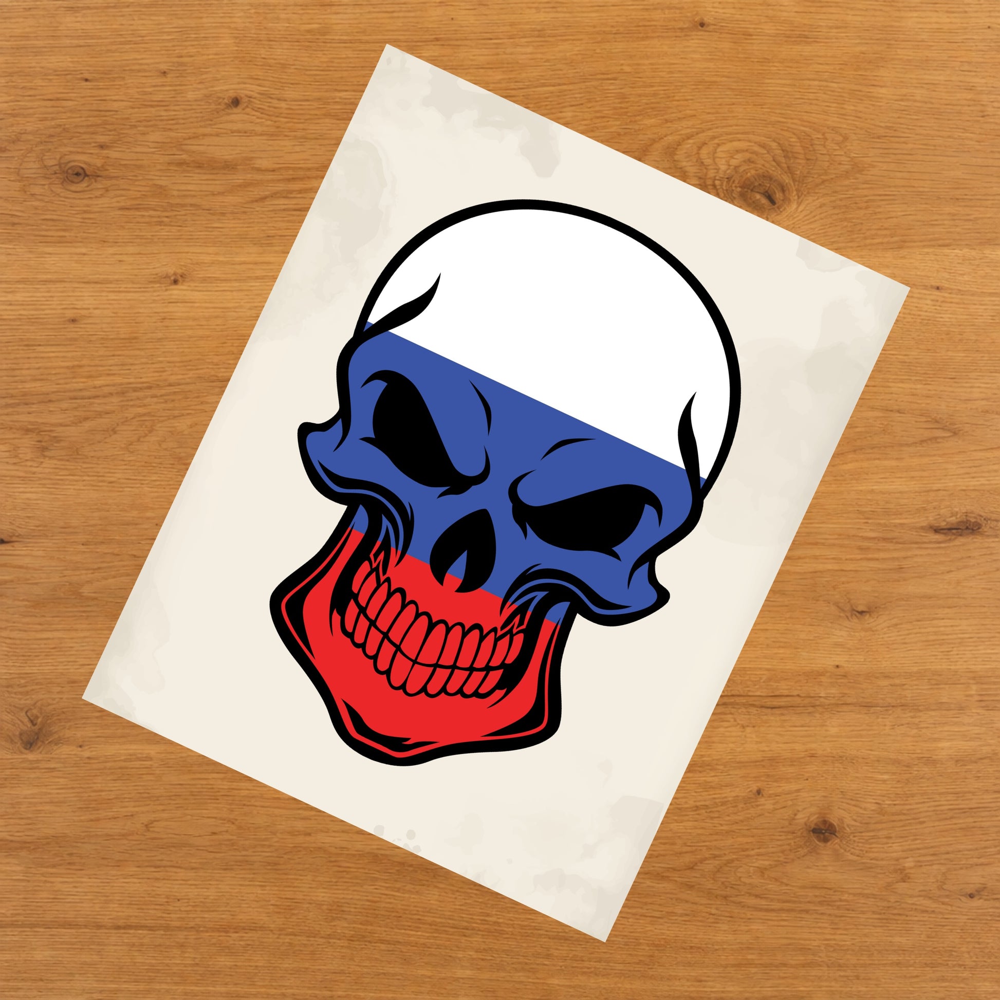 Russian Flag Russia Skull Cool 8"x10" Wall Art Print