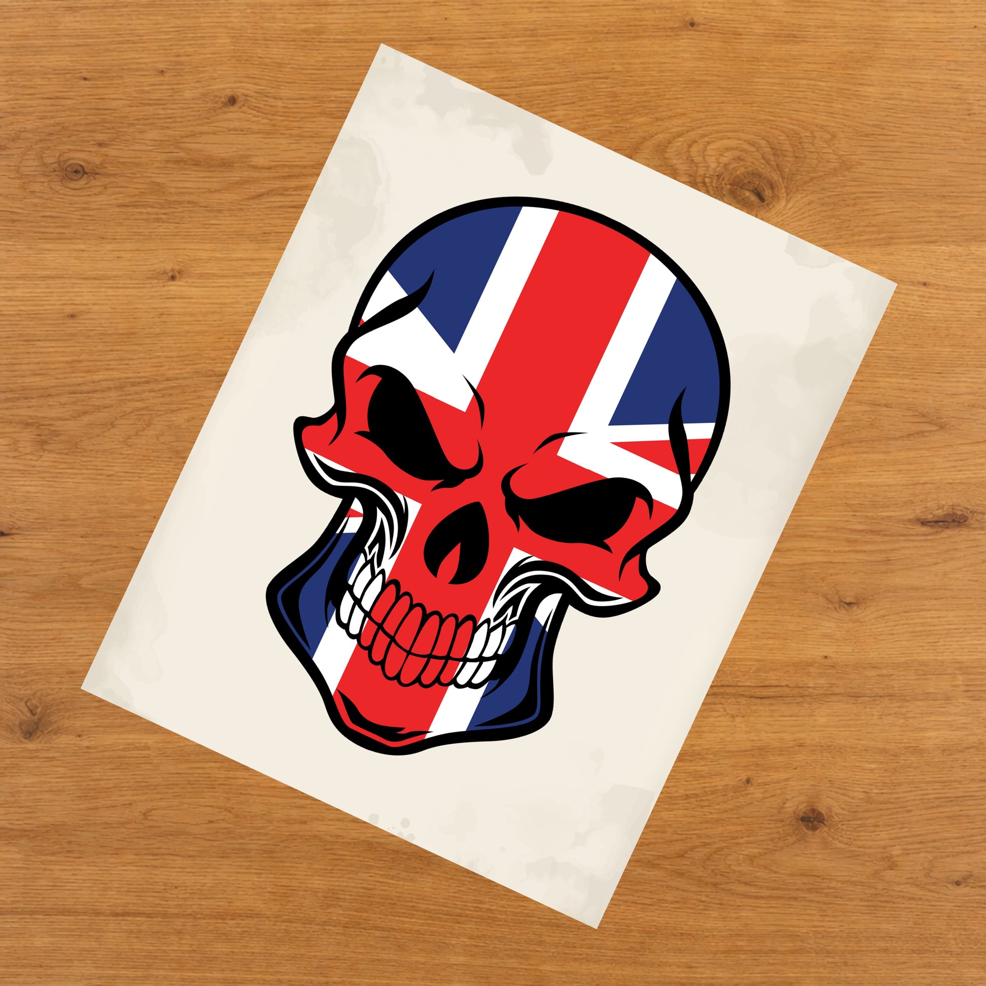 British Flag Britain Skull Cool 8"x10" Wall Art Print