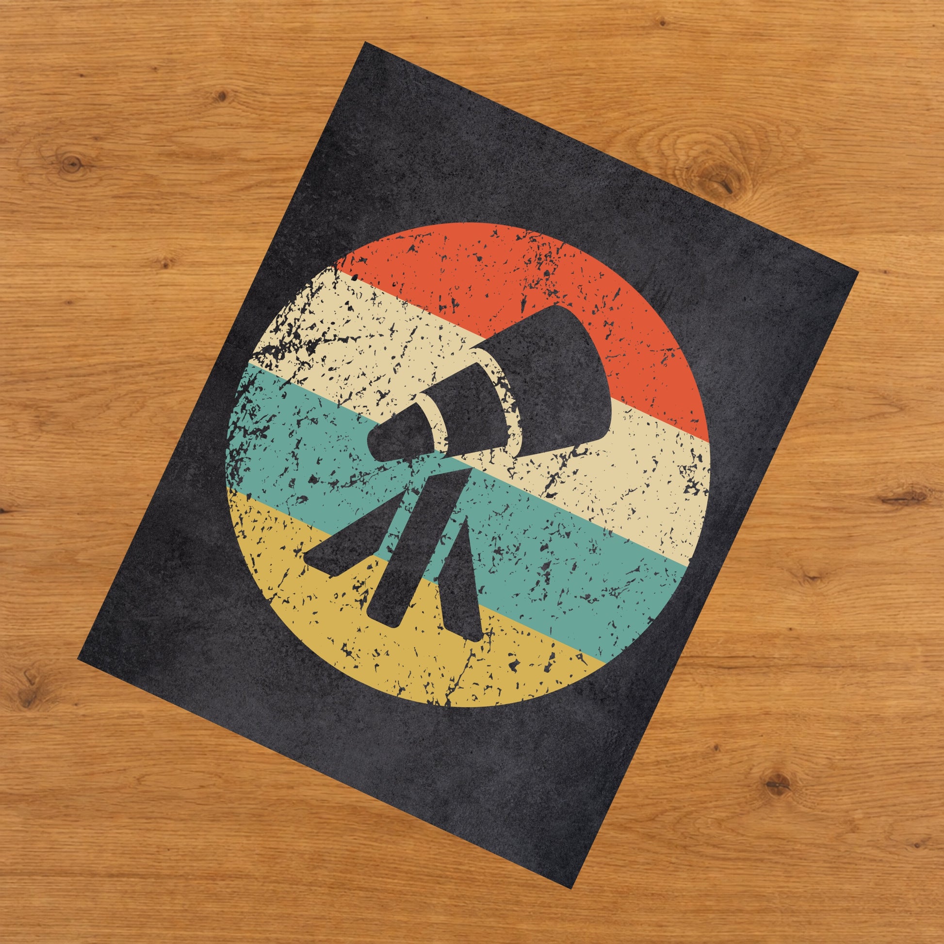 Telescope Astronomer Icon Retro 8"x10" Wall Art Print