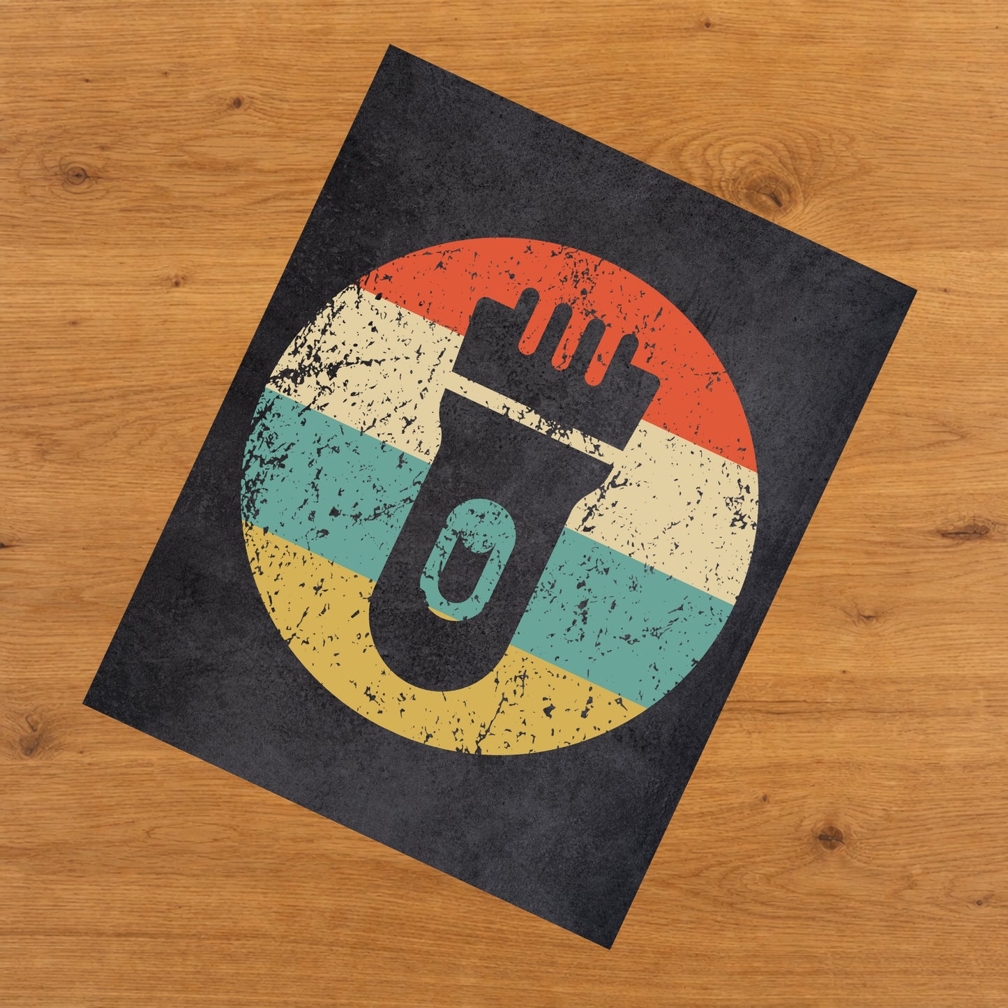 Hair Clippers Barber Hairdresser Icon Retro 8"x10" Wall Art Print
