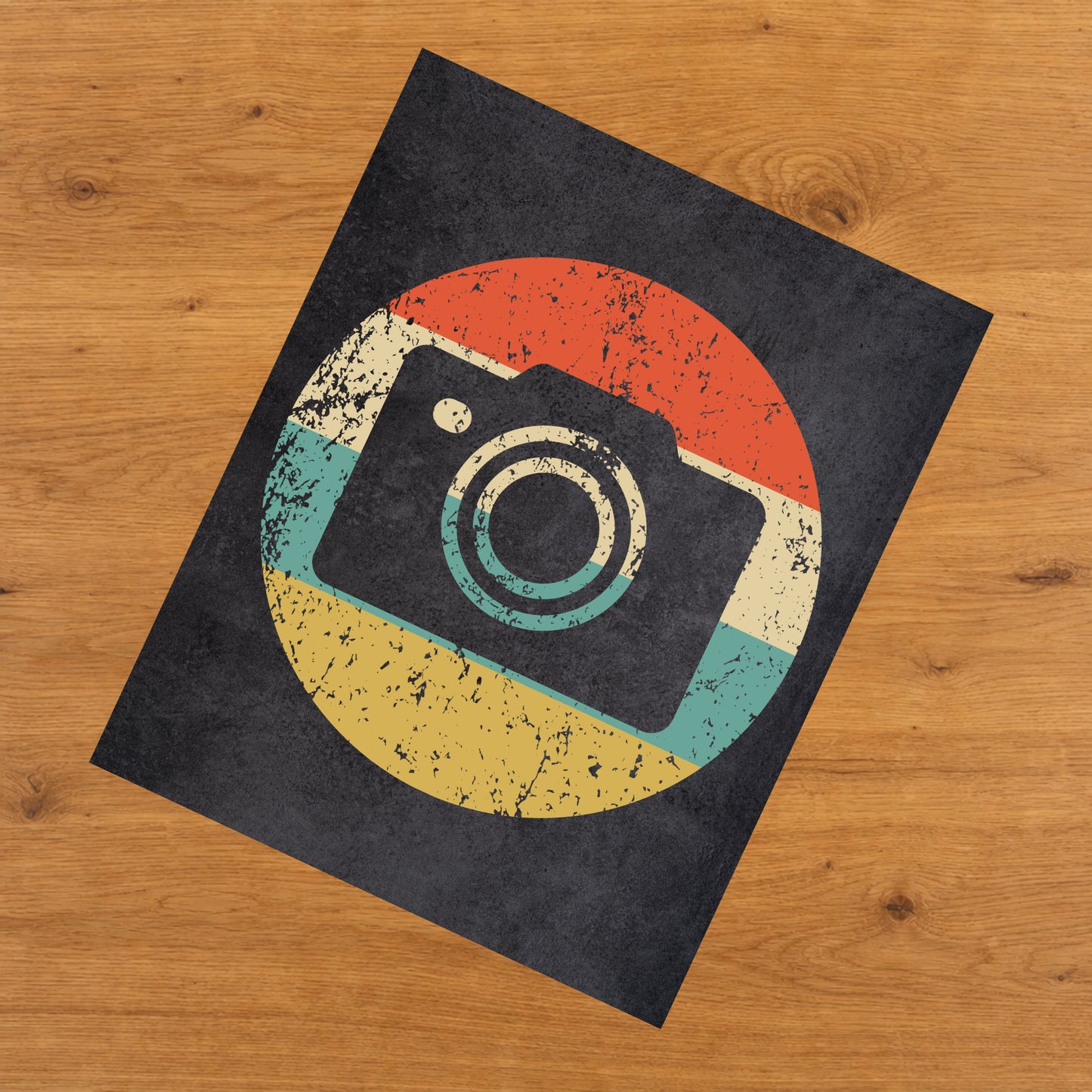 Camera Photographer Icon Retro 8"x10" Wall Art Print