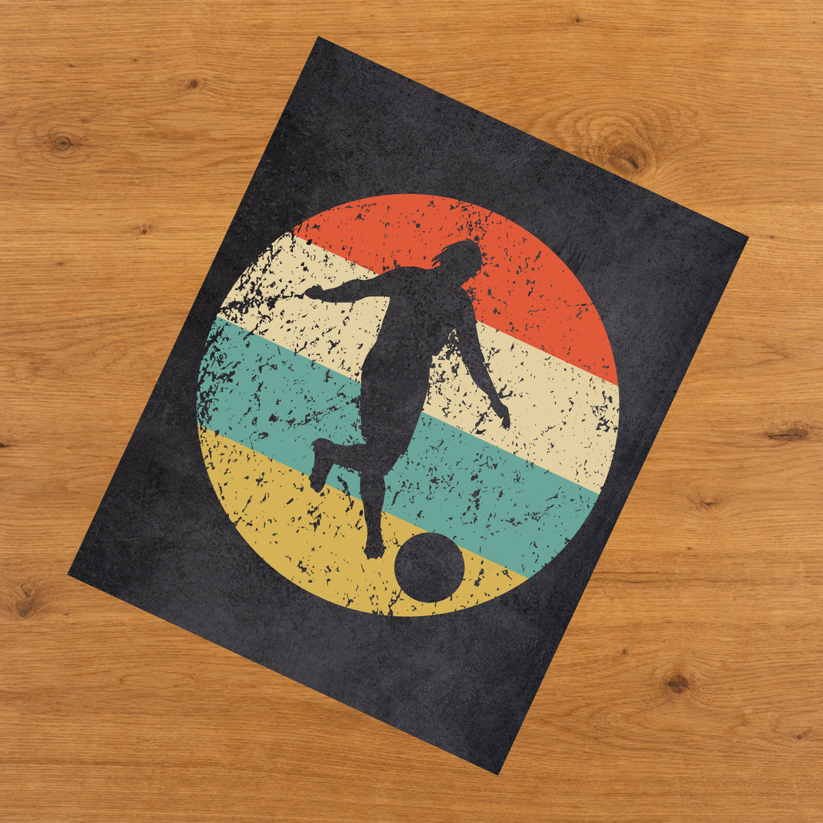 Kickball Player Sports Icon Retro 8"x10" Wall Art Print