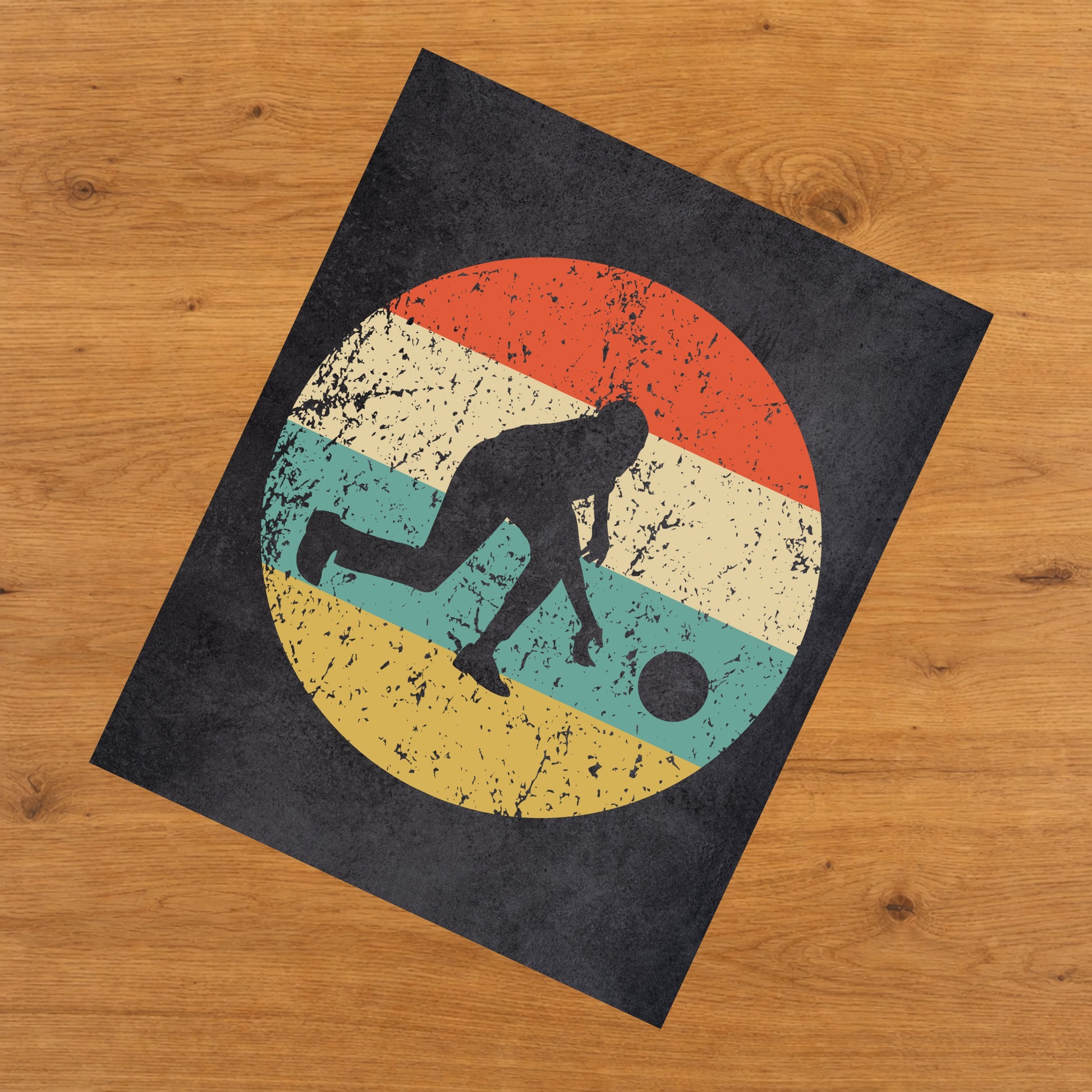 Bowler Bowling Sports Icon Retro 8"x10" Wall Art Print