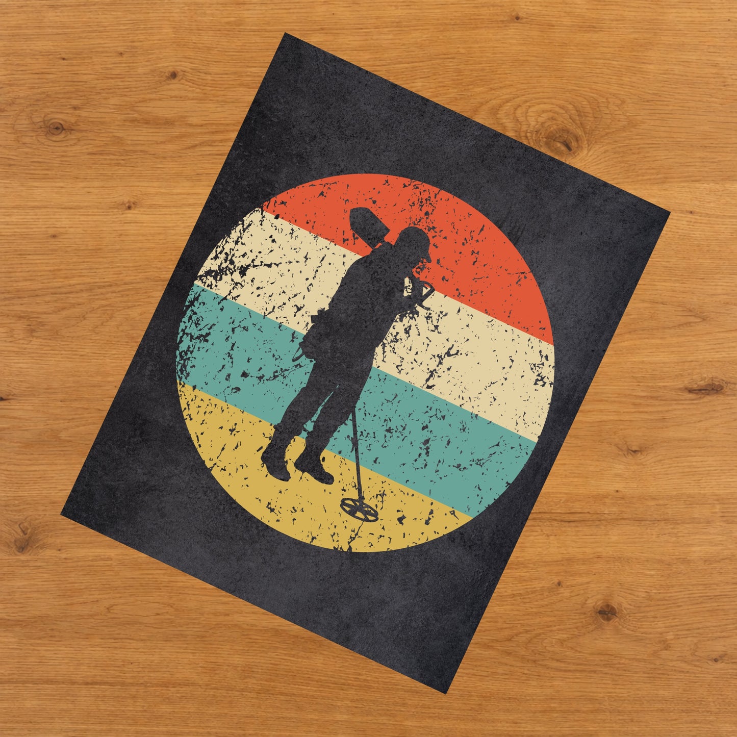 Metal Detector Coinshooter Icon Retro 8"x10" Wall Art Print