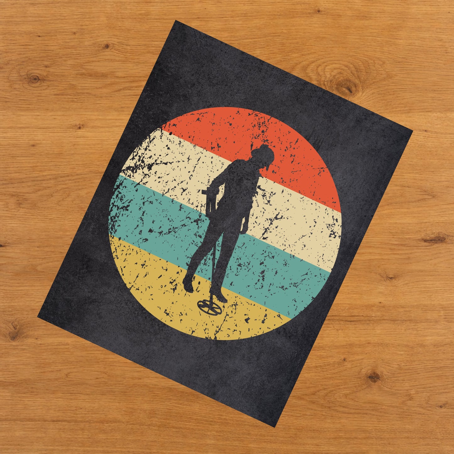 Metal Detector Coinshooter Icon Retro 8"x10" Wall Art Print