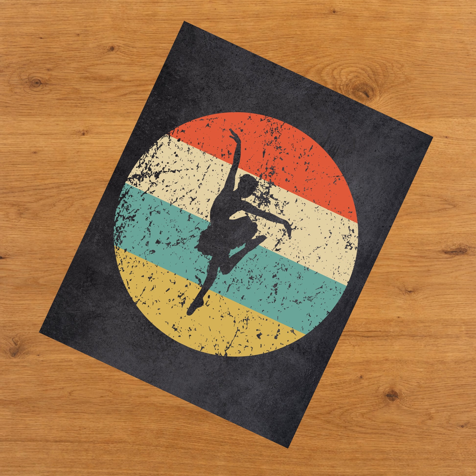 Ballet Ballerina Dance Icon Retro 8"x10" Wall Art Print