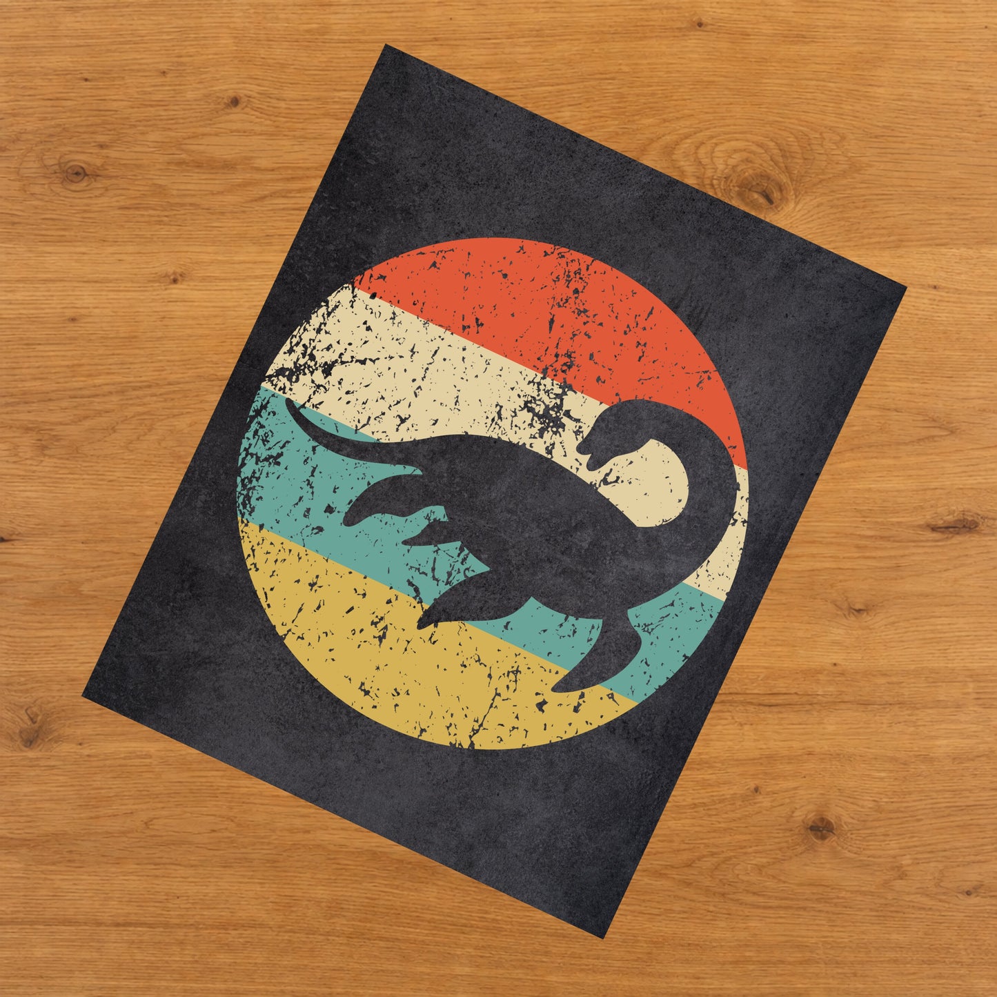 Loch Ness Monster Icon Retro 8"x10" Wall Art Print