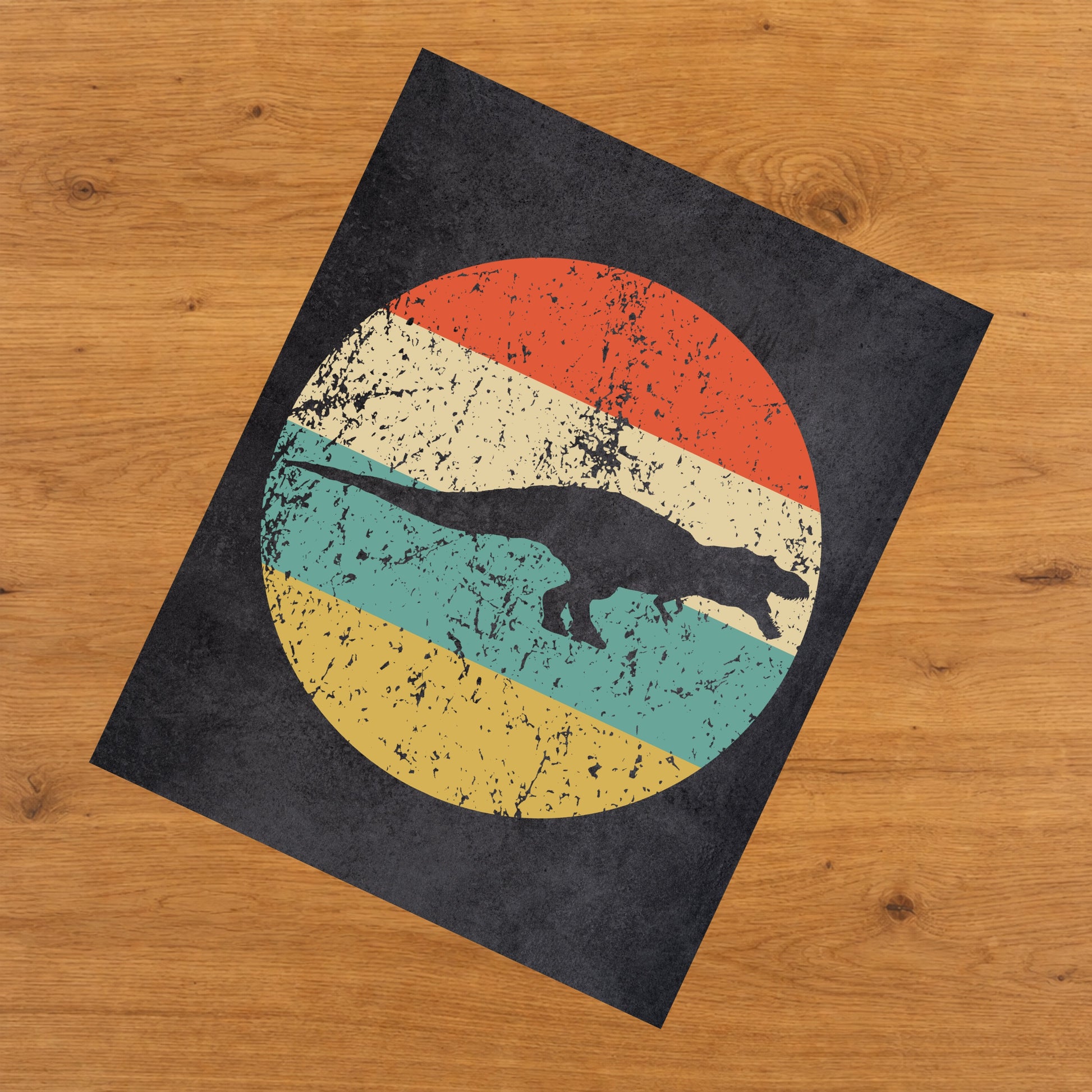 Tyrannosaurus Rex T Rex Dinosaur Icon Retro 8"x10" Wall Art Print