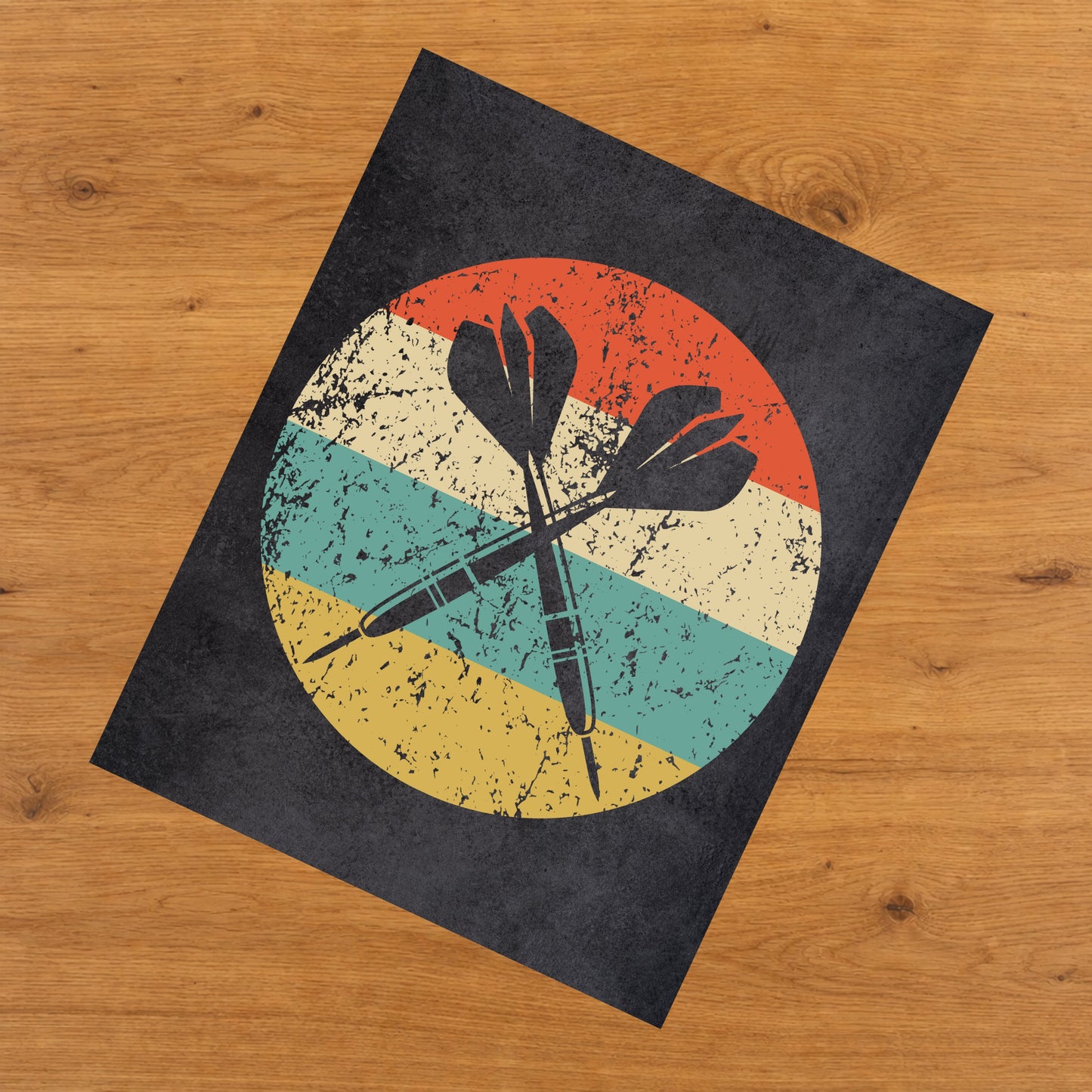 Darts Icon Retro 8"x10" Wall Art Print