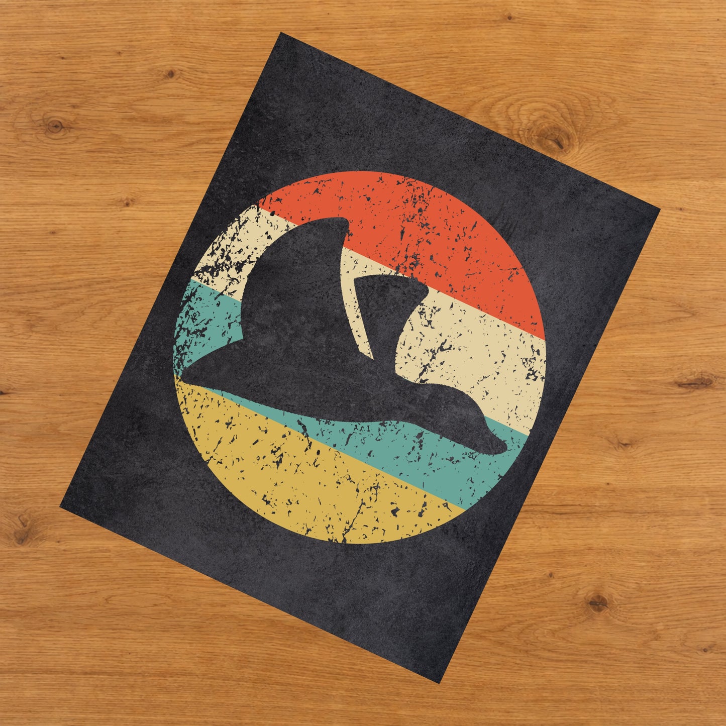 Duck Hunting Icon Retro 8"x10" Wall Art Print