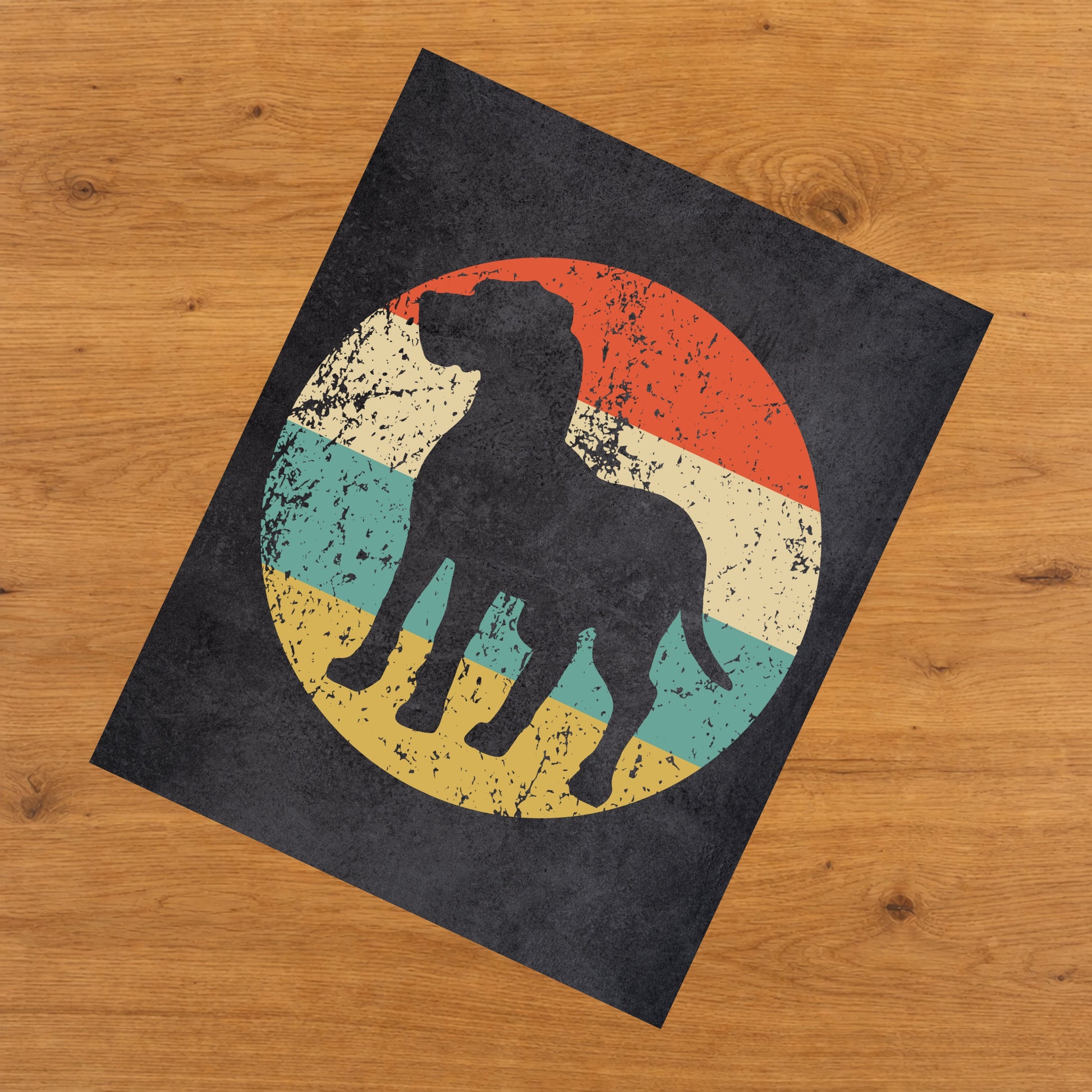 Great Dane Dog Icon Retro 8"x10" Wall Art Print
