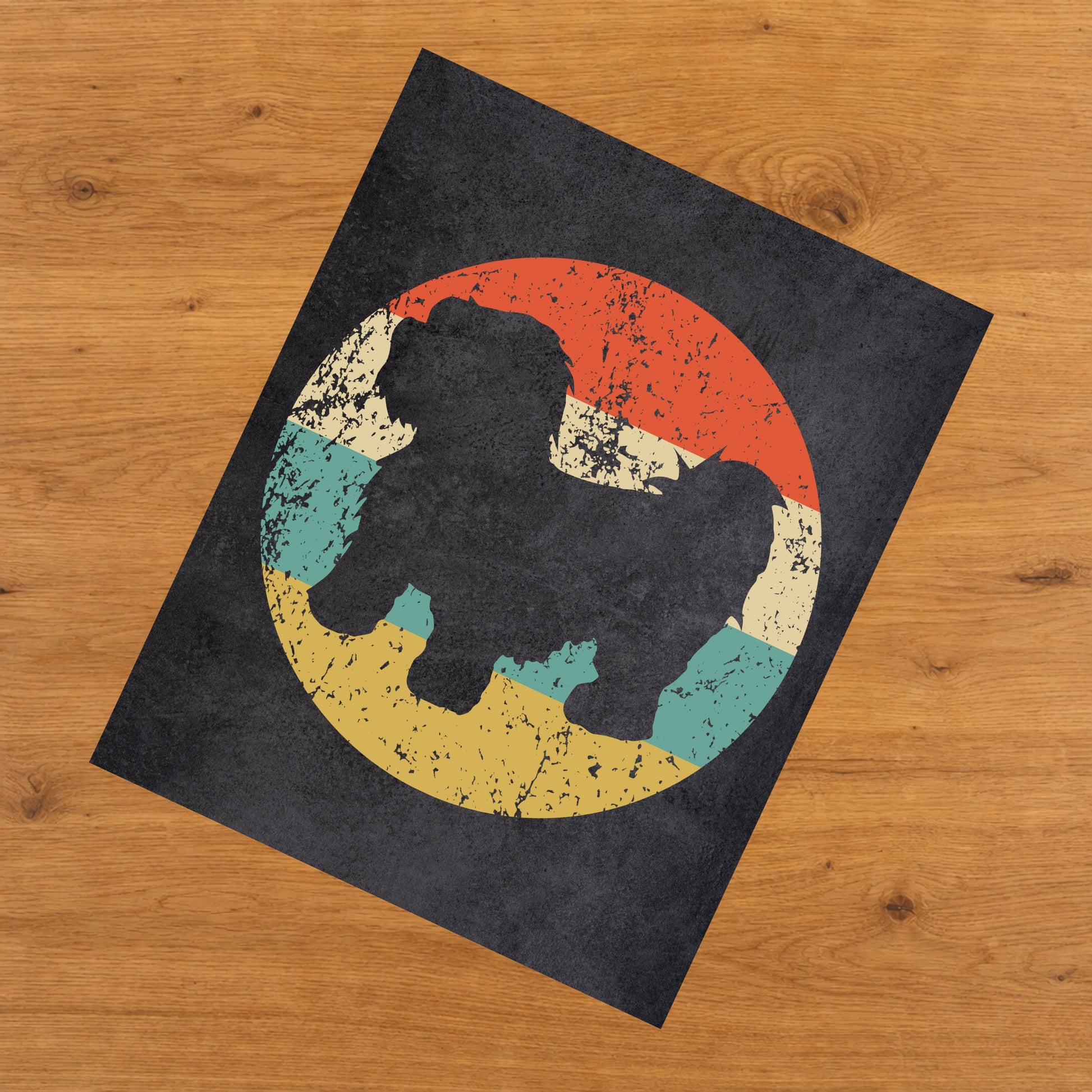 Shih Tzu Dog Icon Retro 8"x10" Wall Art Print