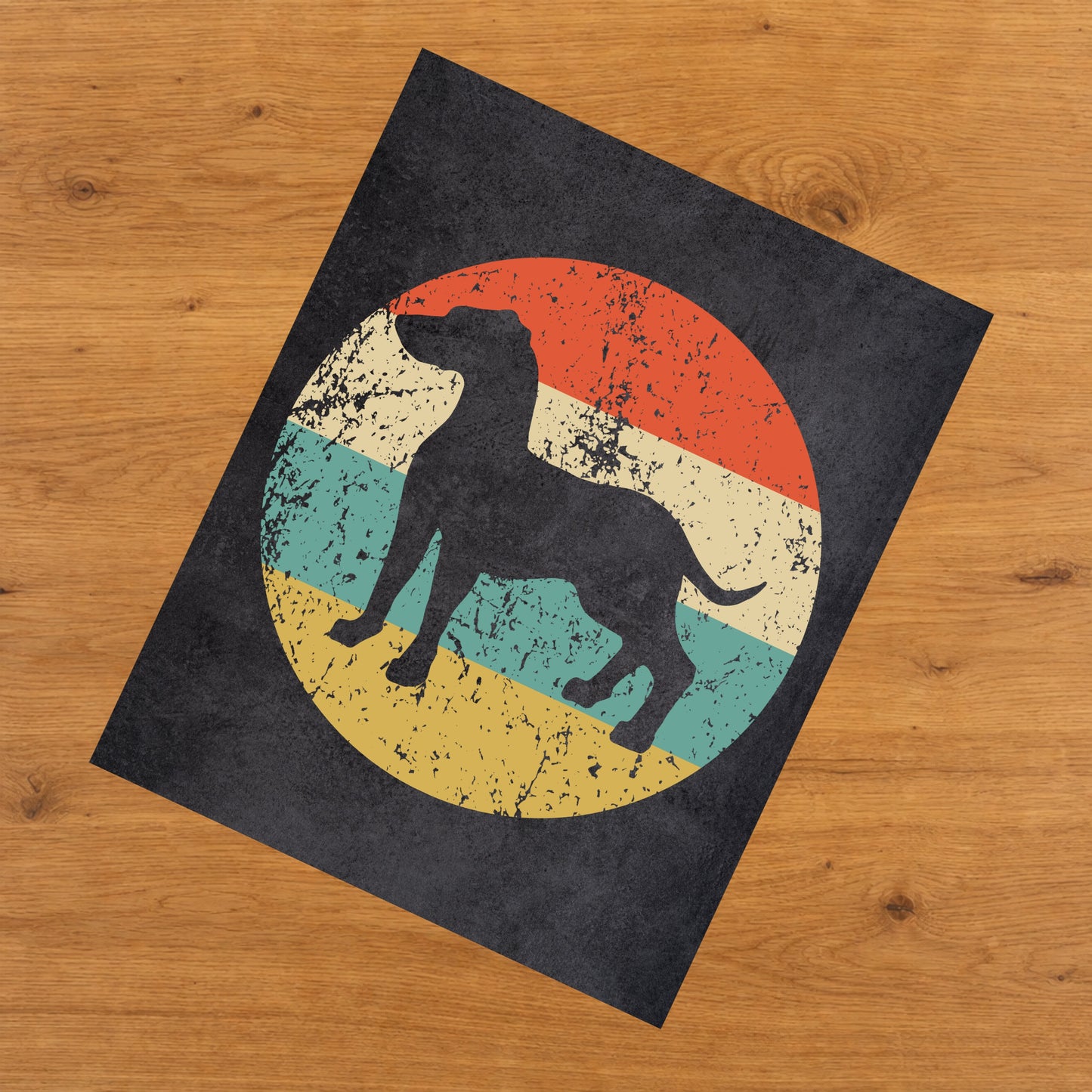 Vizsla Dog Icon Retro 8"x10" Wall Art Print