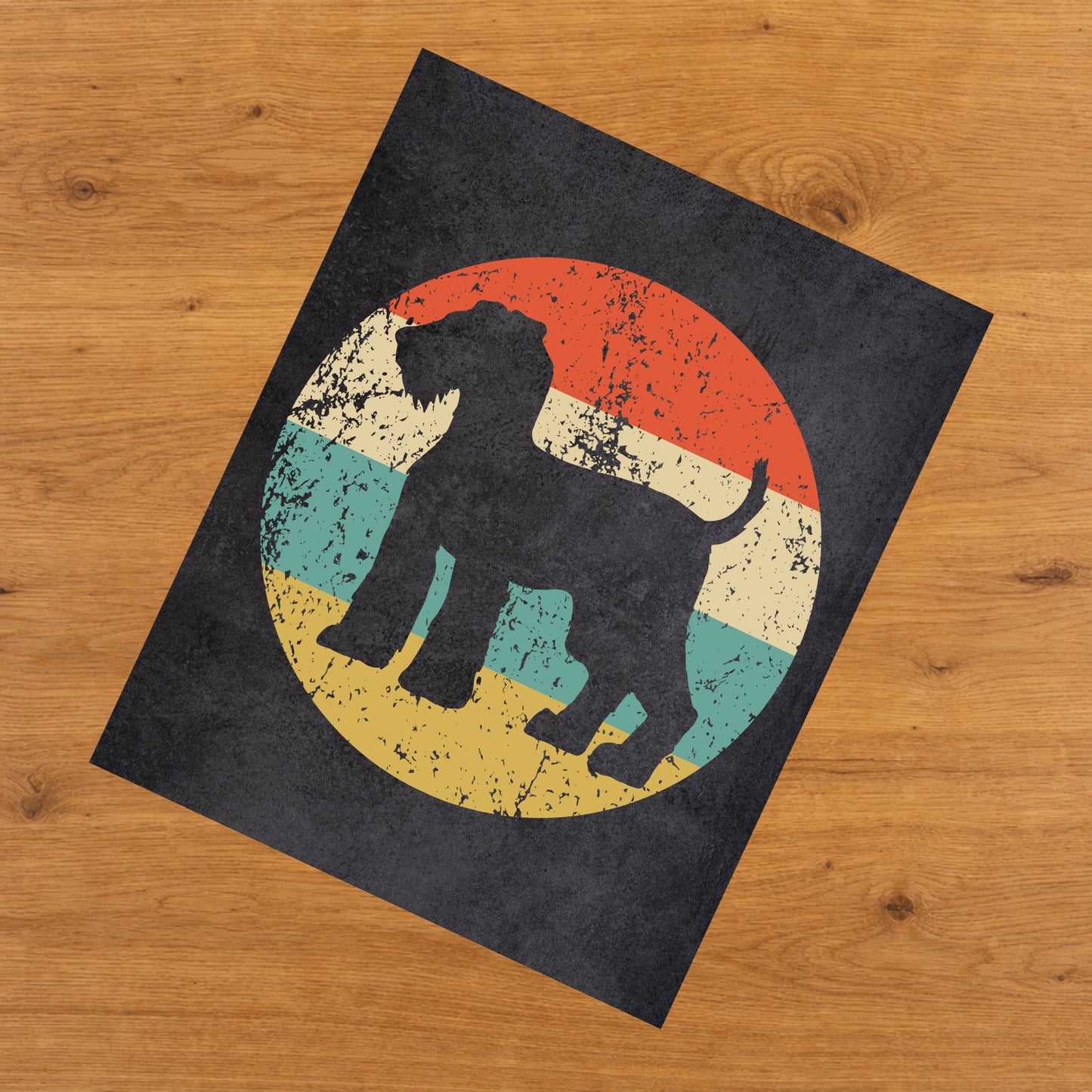 Airedale Terrier Dog Icon Retro 8"x10" Wall Art Print