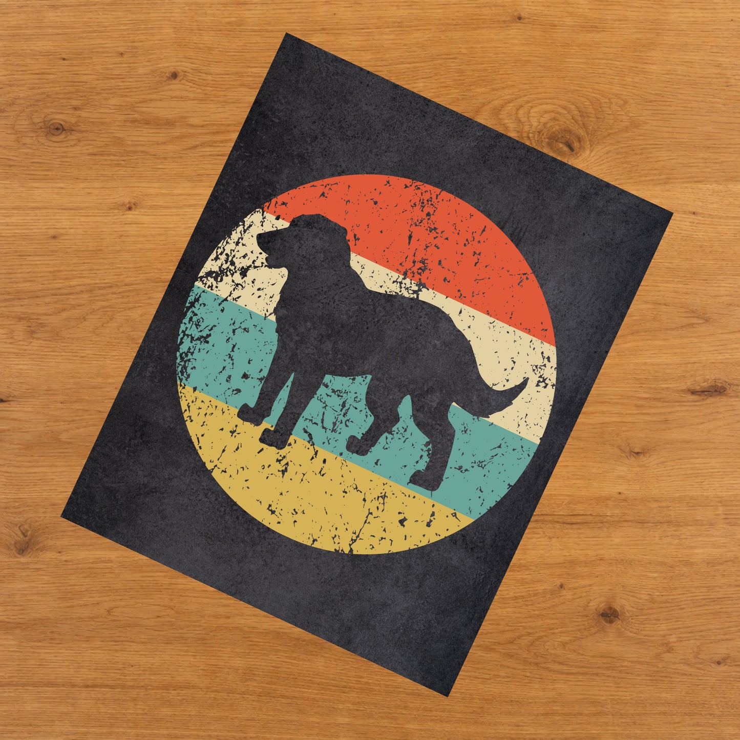 Chesapeake Bay Retriever Dog Icon Retro 8"x10" Wall Art Print