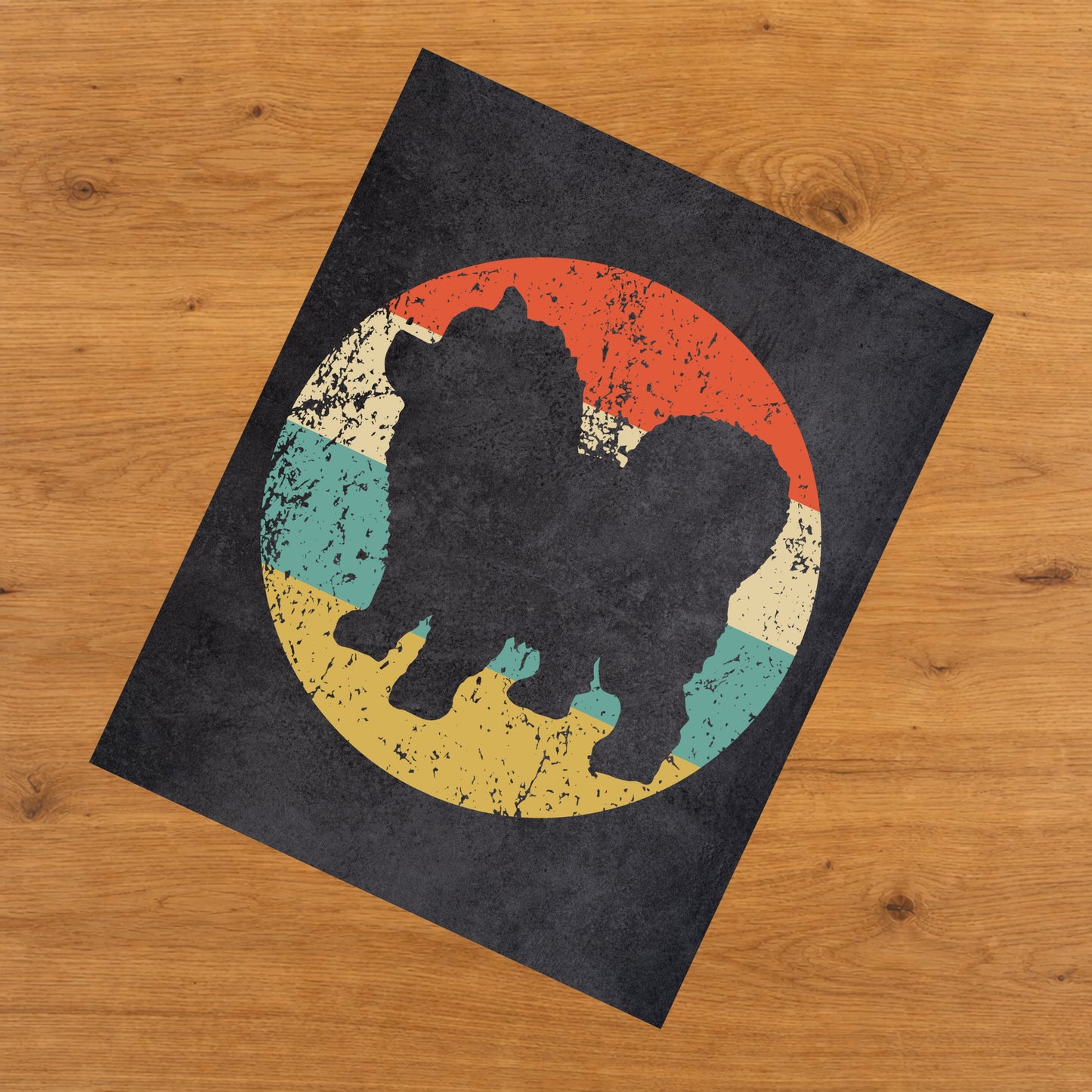 Chow Chow Dog Icon Retro 8"x10" Wall Art Print