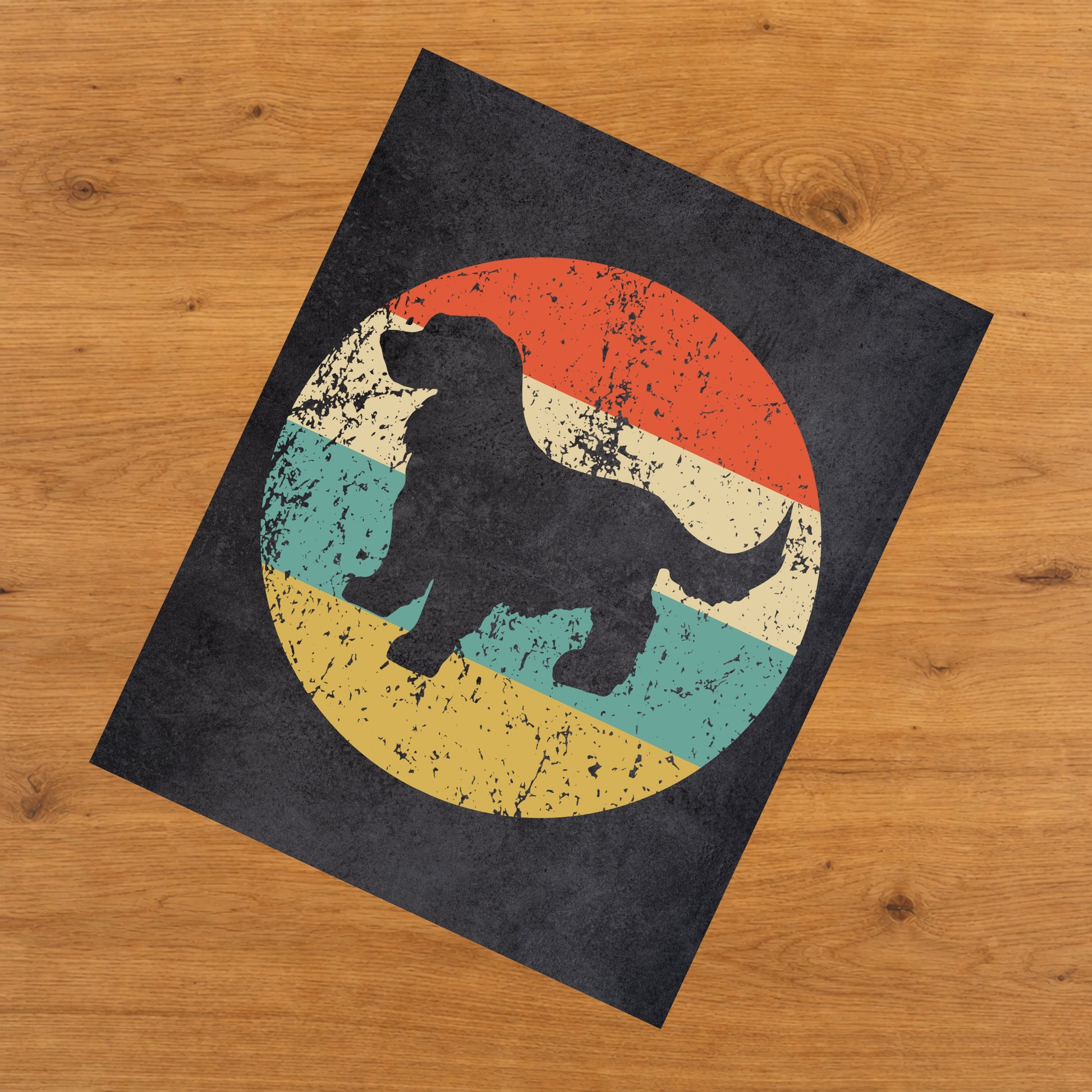 Cocker Spaniel Dog Icon Retro 8"x10" Wall Art Print