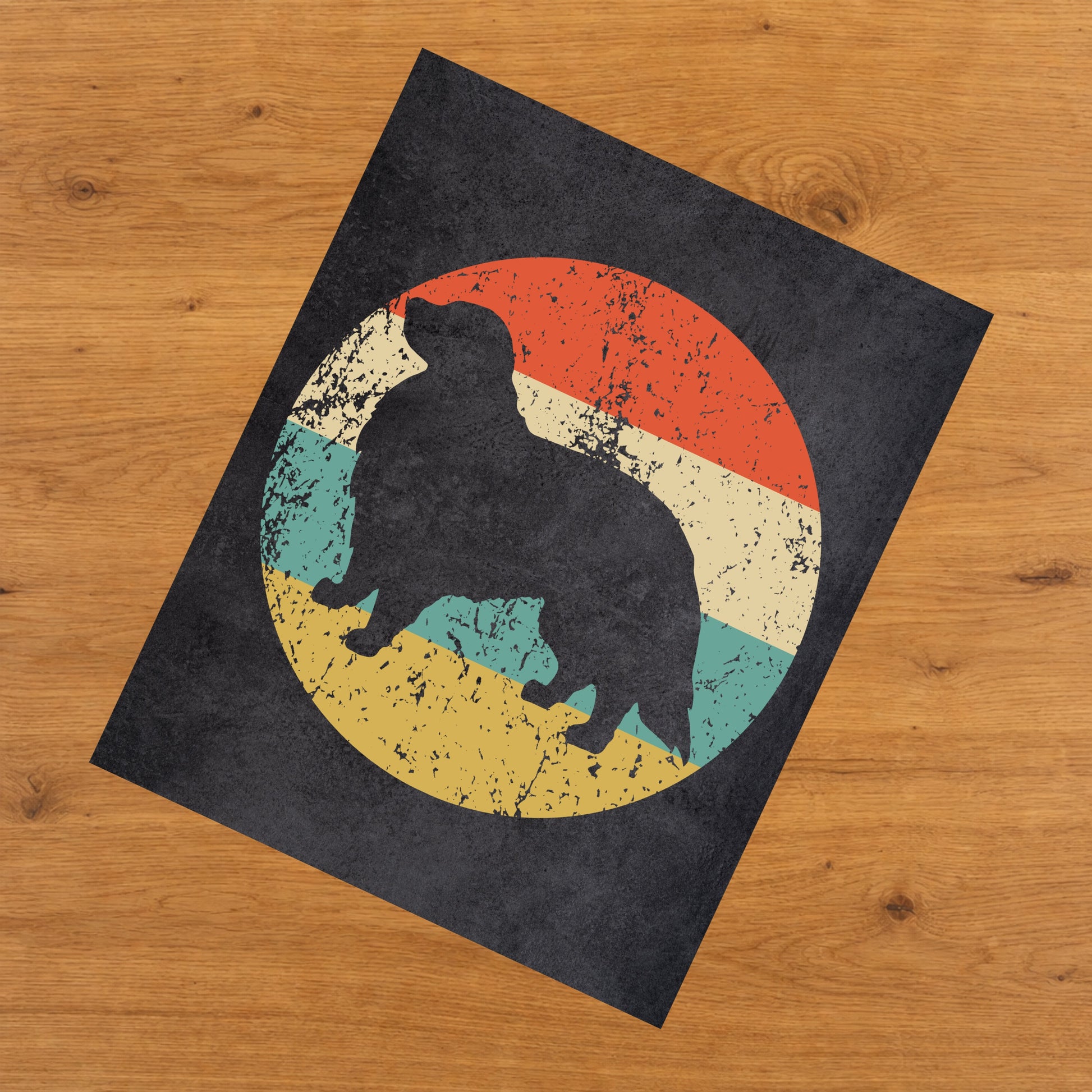 Great Pyrenees Dog Icon Retro 8"x10" Wall Art Print