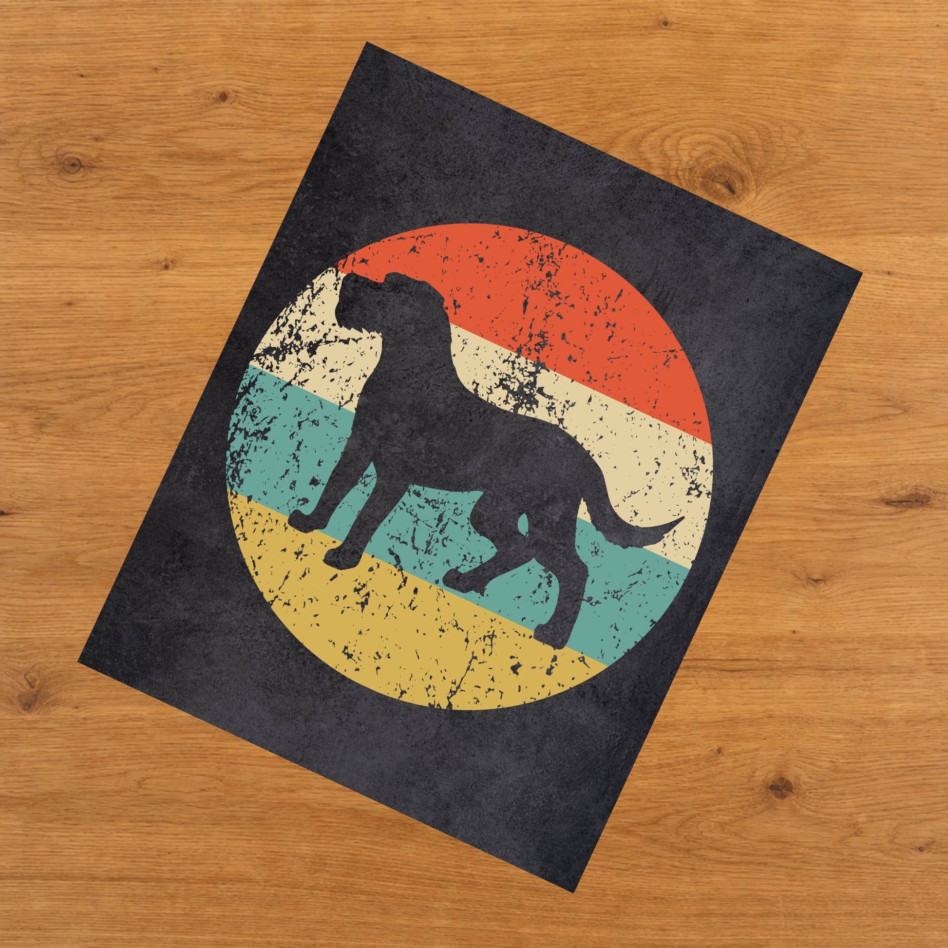 Irish Wolfhound Dog Icon Retro 8"x10" Wall Art Print