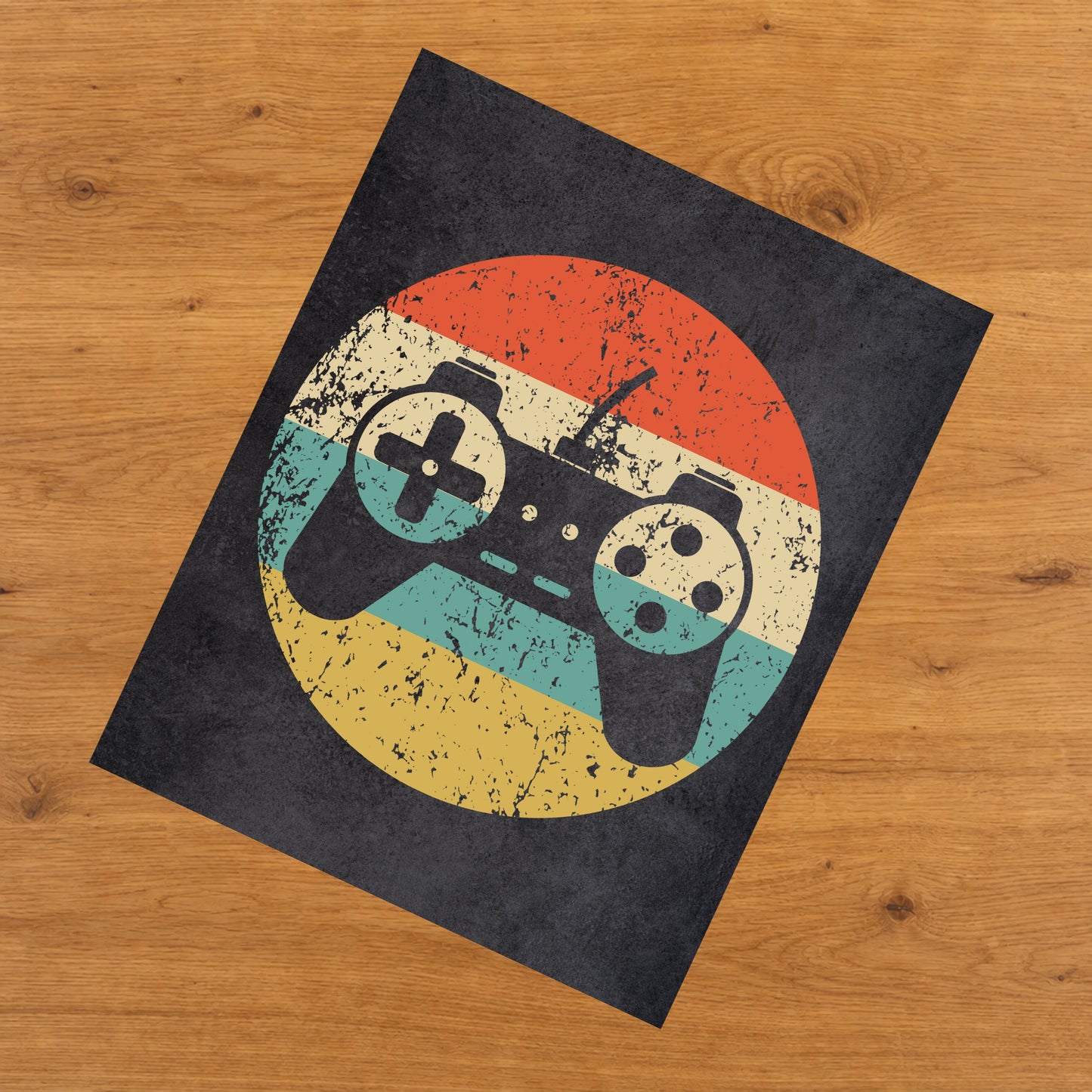 Video Games Controller Icon Retro 8"x10" Wall Art Print
