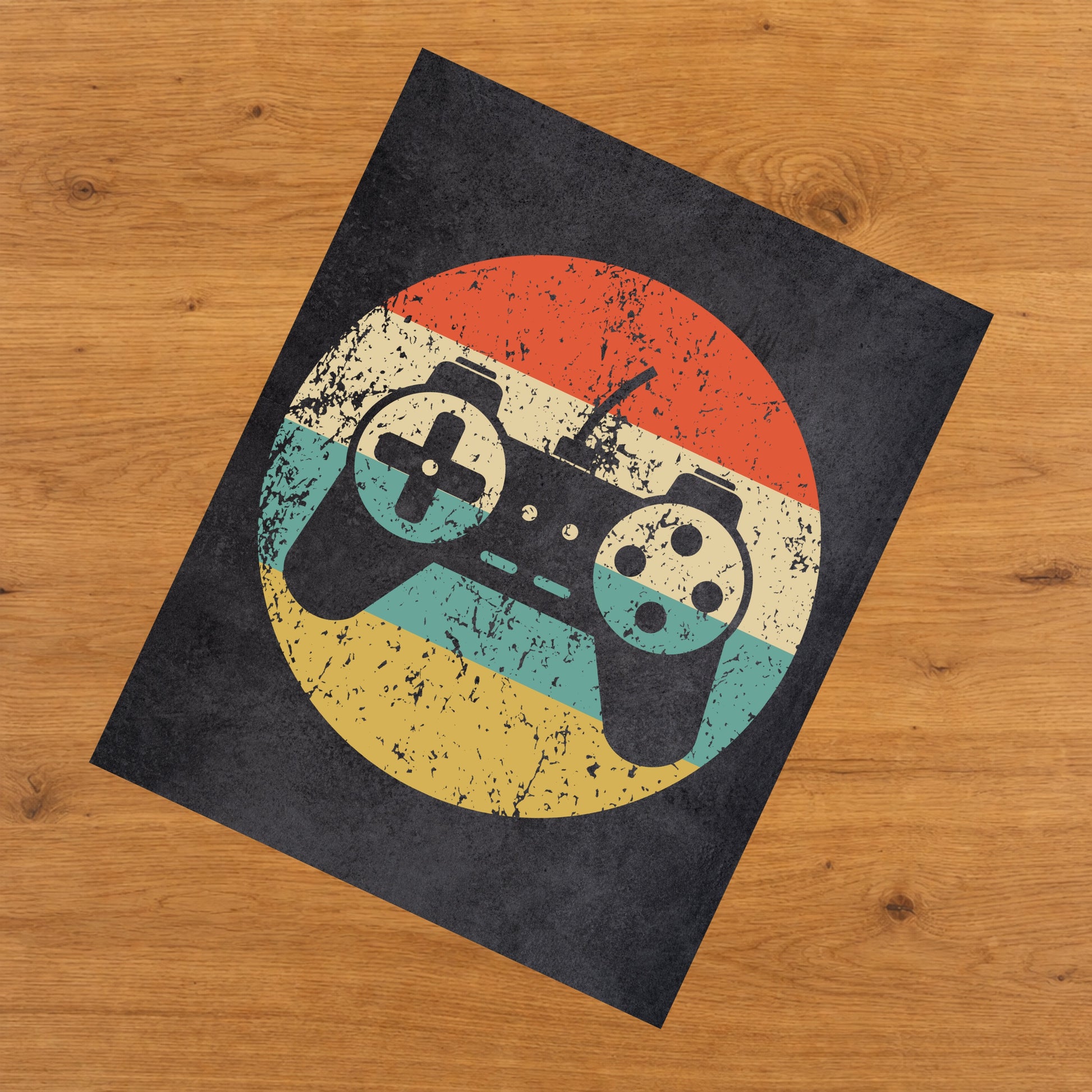 Video Games Controller Icon Retro 8"x10" Wall Art Print