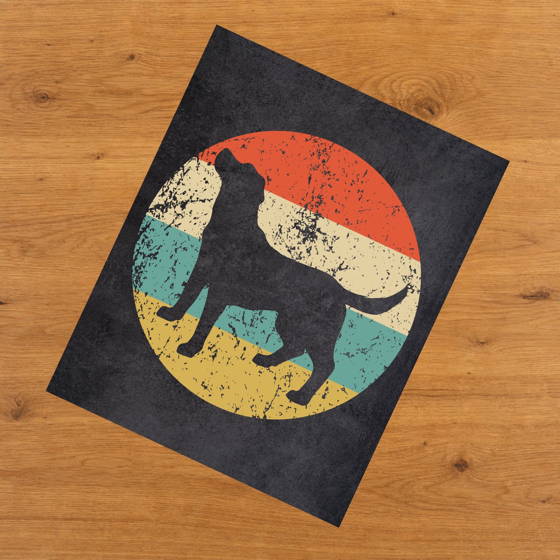 Chesapeake Bay Retriever Dog Icon Retro 8"x10" Wall Art Print