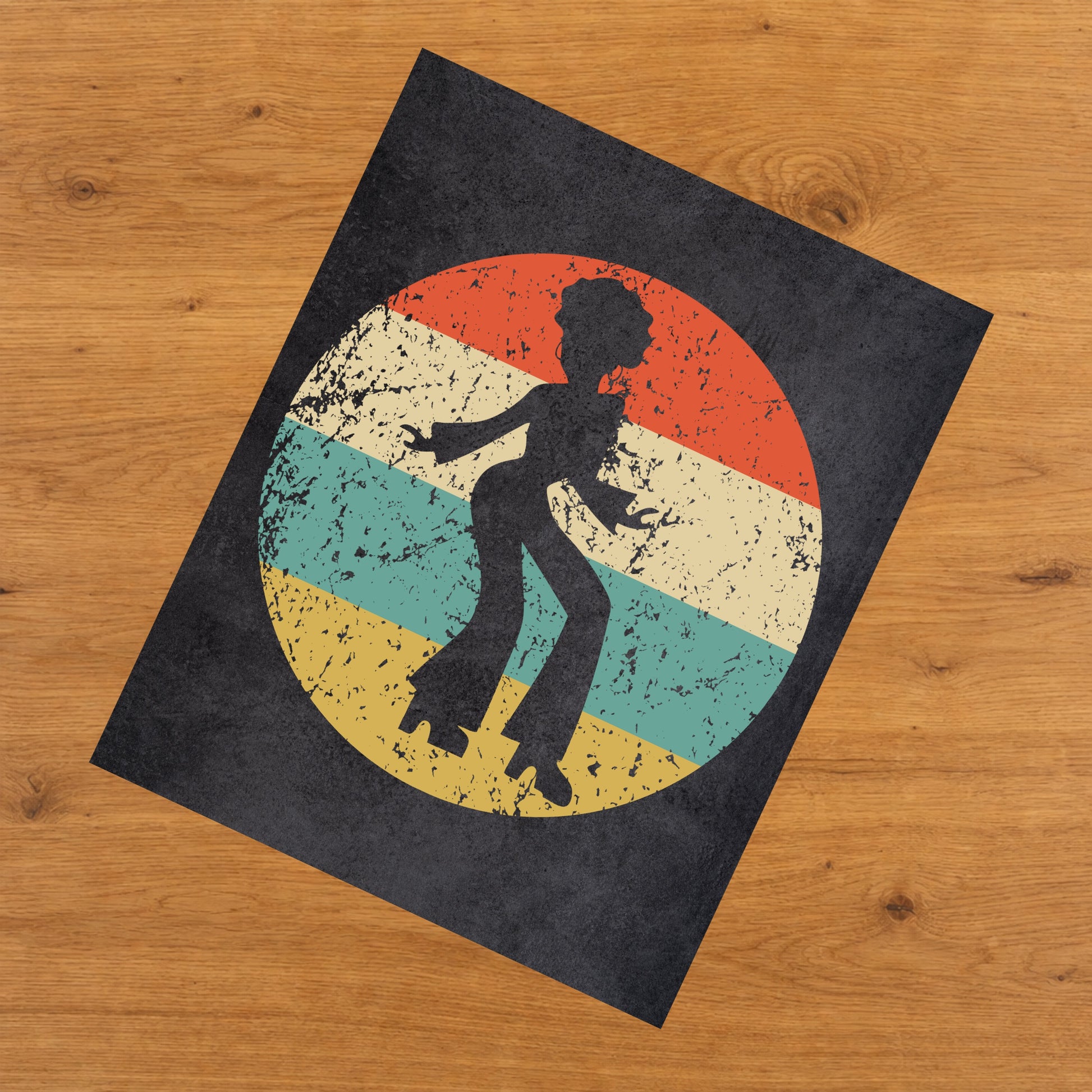 Female Disco Dancer Icon Retro 8"x10" Wall Art Print