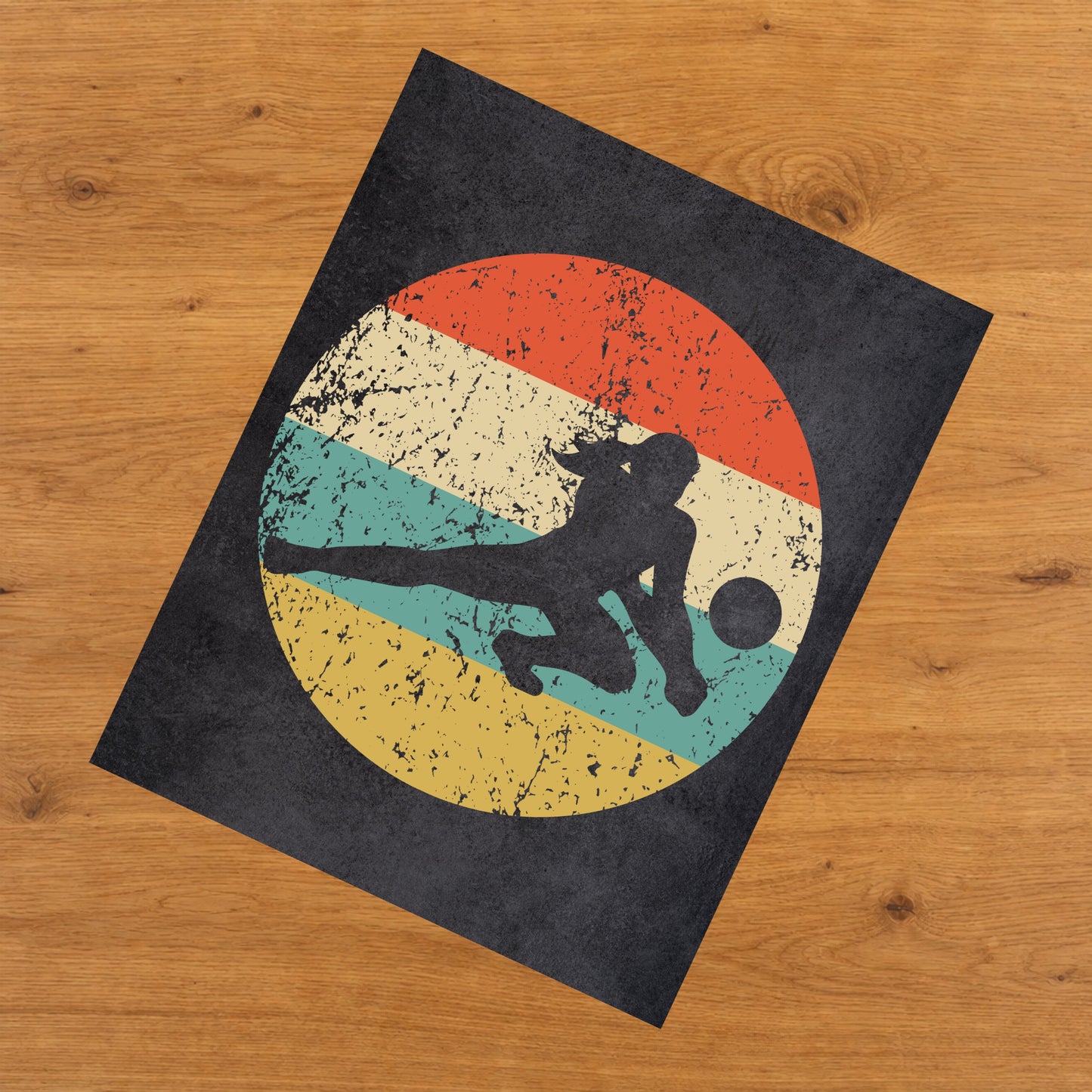 Volleyball Dig Sports Icon Retro 8"x10" Wall Art Print