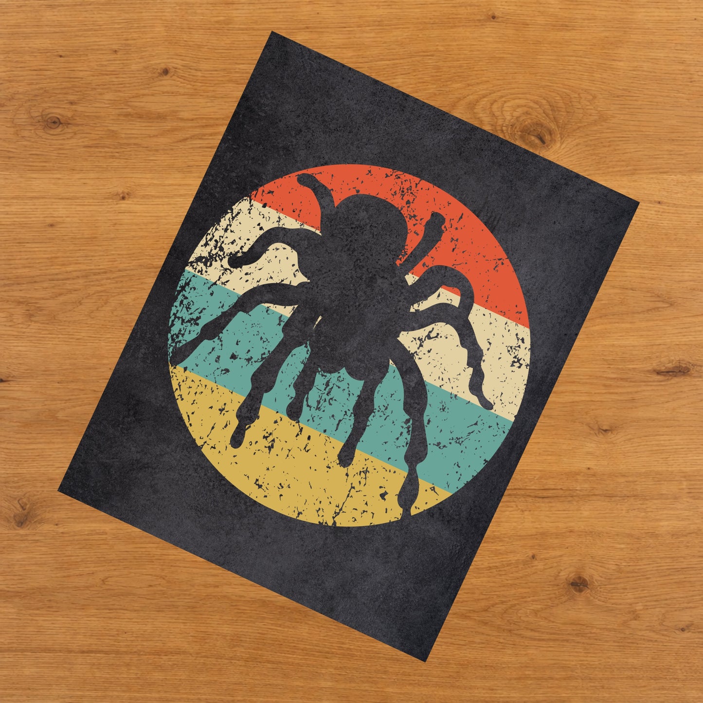 Tarantula Spider Halloween Icon Retro 8"x10" Wall Art Print