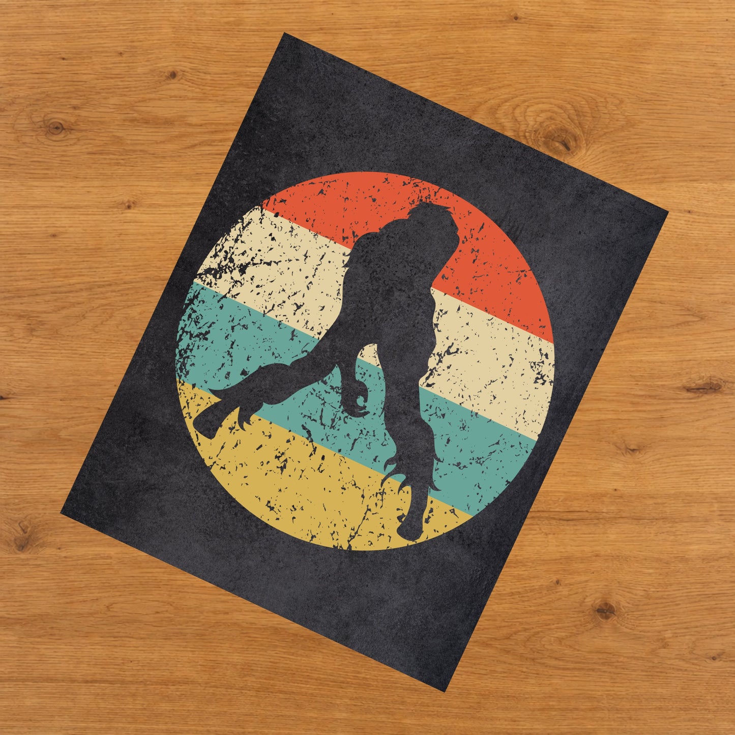 Zombie Monster Halloween Icon Retro 8"x10" Wall Art Print