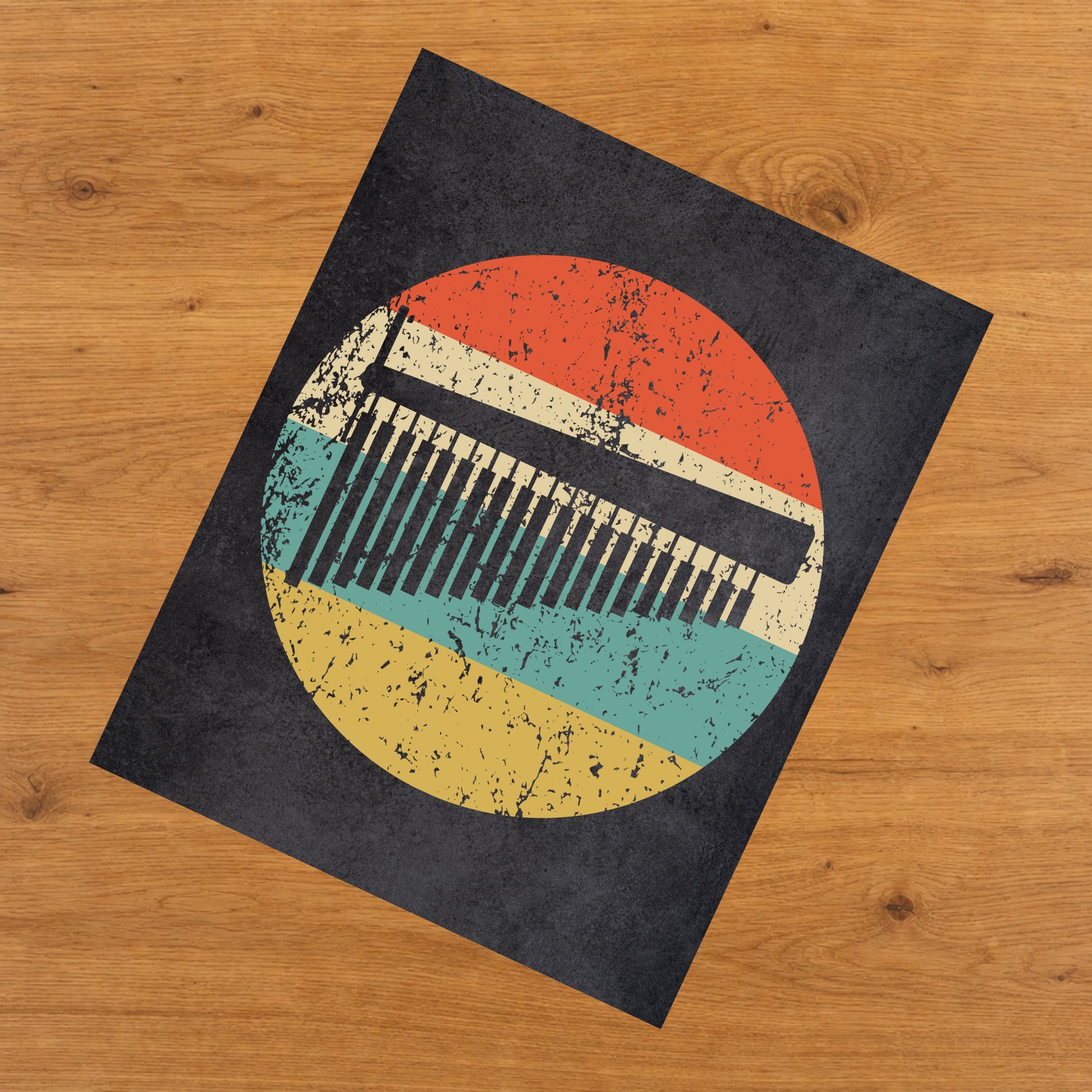 Bar Chimes Musical Instrument Music Icon Retro 8"x10" Wall Art Print
