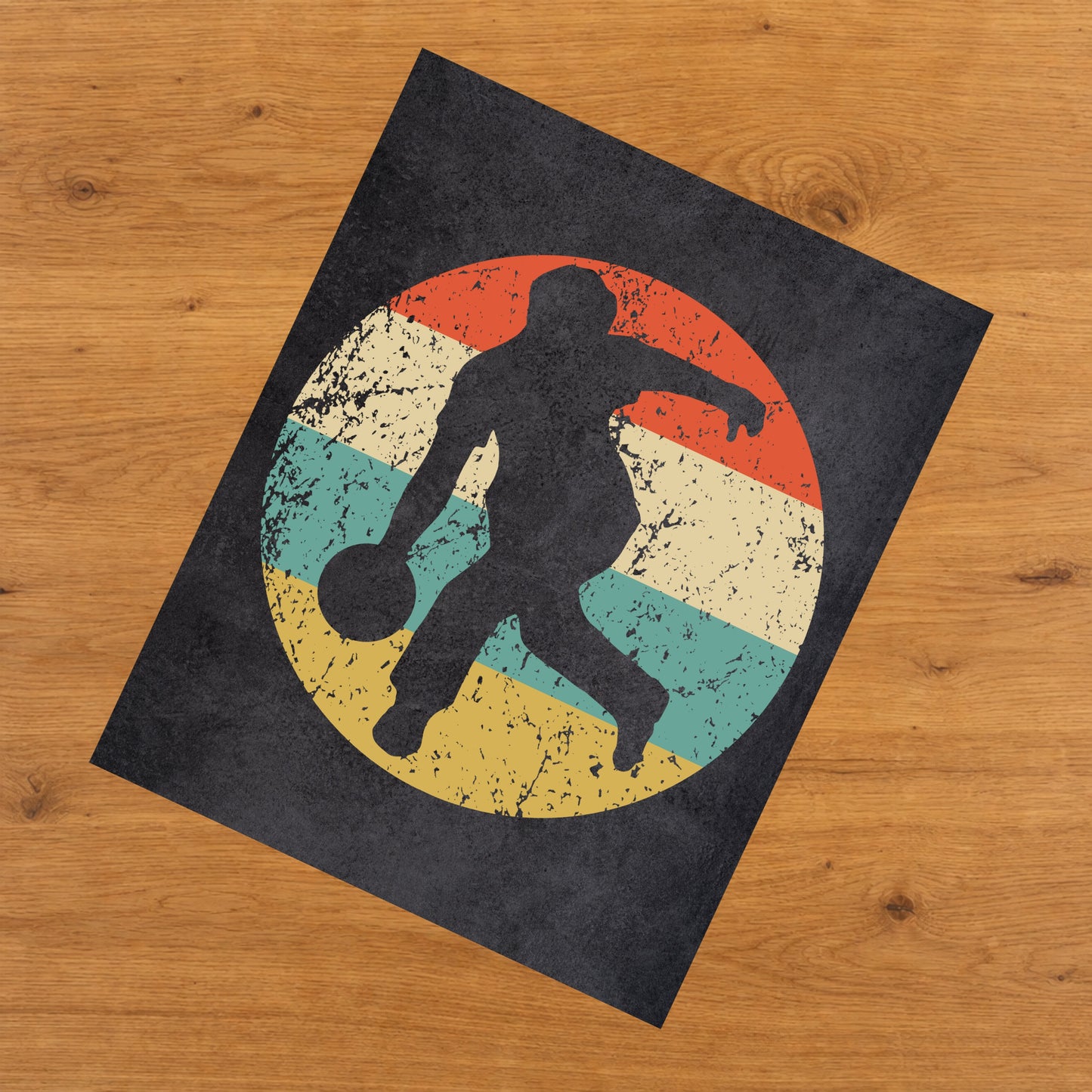 Bowler Bowling Sports Icon Retro 8"x10" Wall Art Print