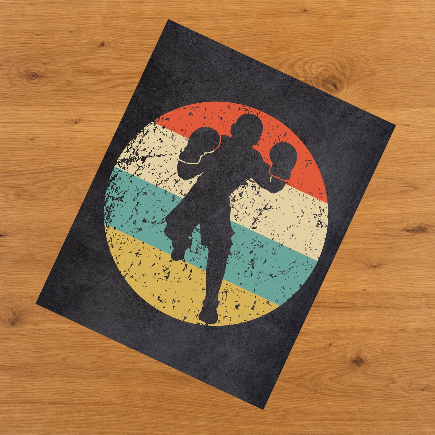 Boxer Boxing Sports Icon Retro 8"x10" Wall Art Print