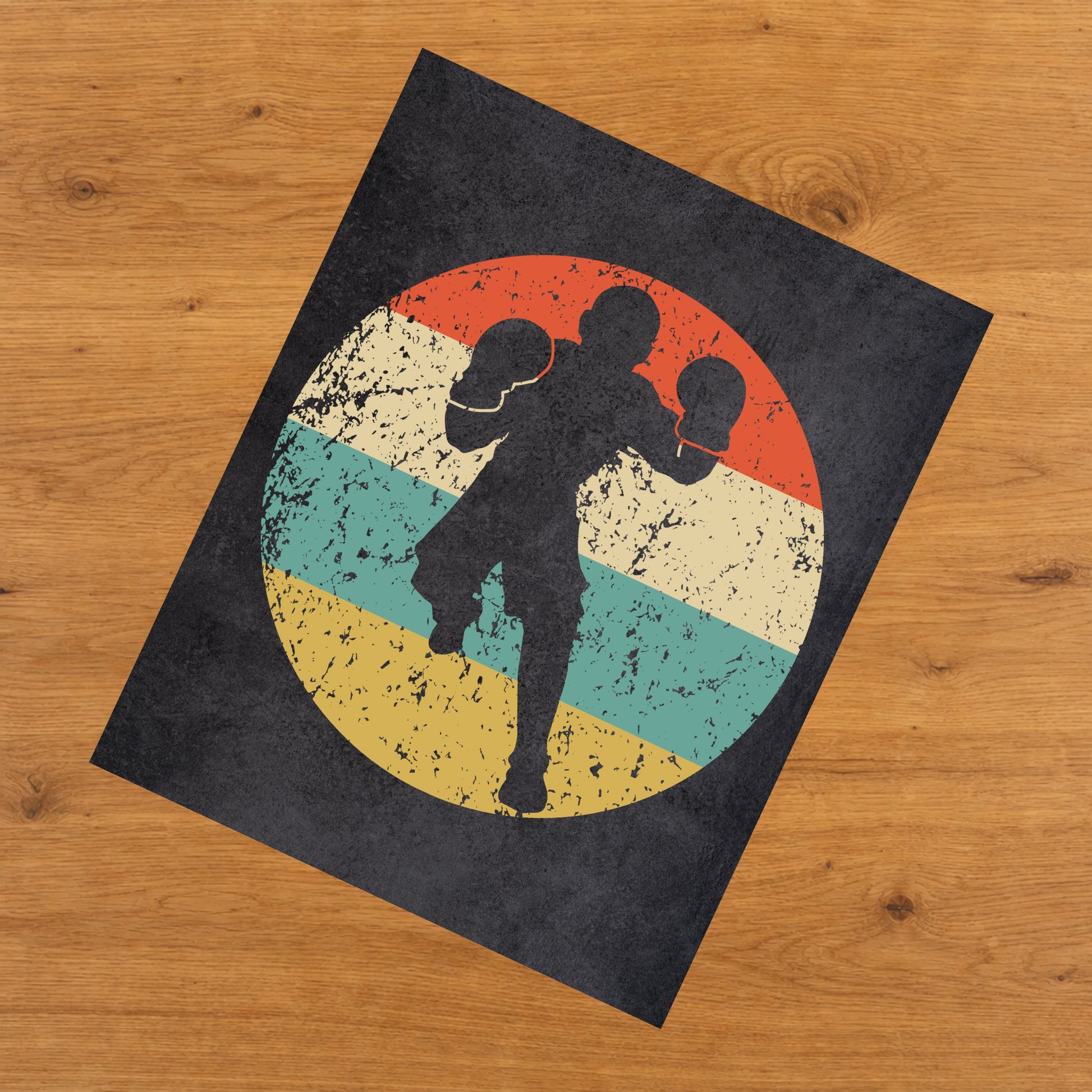 Boxer Boxing Sports Icon Retro 8"x10" Wall Art Print