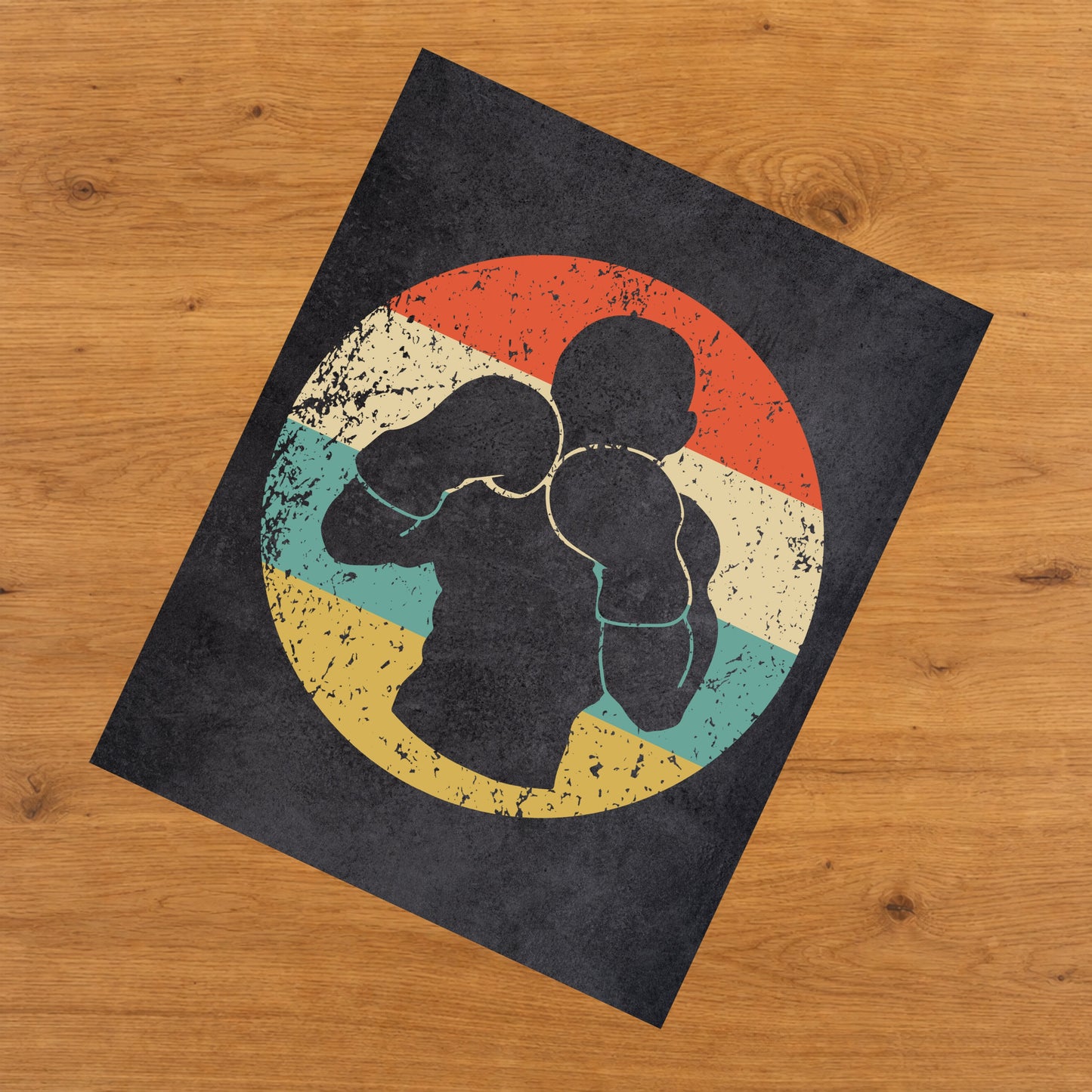 Boxing Boxer Sports Icon Retro 8"x10" Wall Art Print