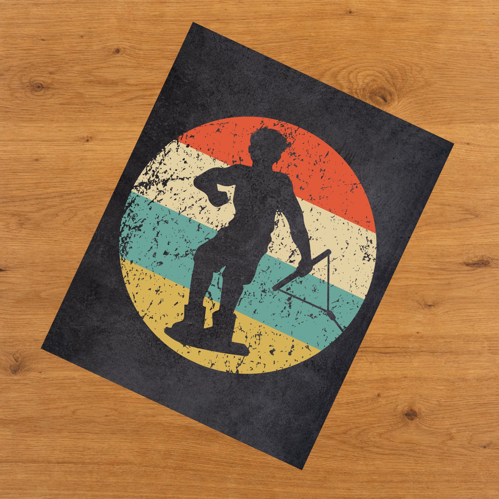 Wakeboarder Wakeboarding Sports Icon Retro 8"x10" Wall Art Print