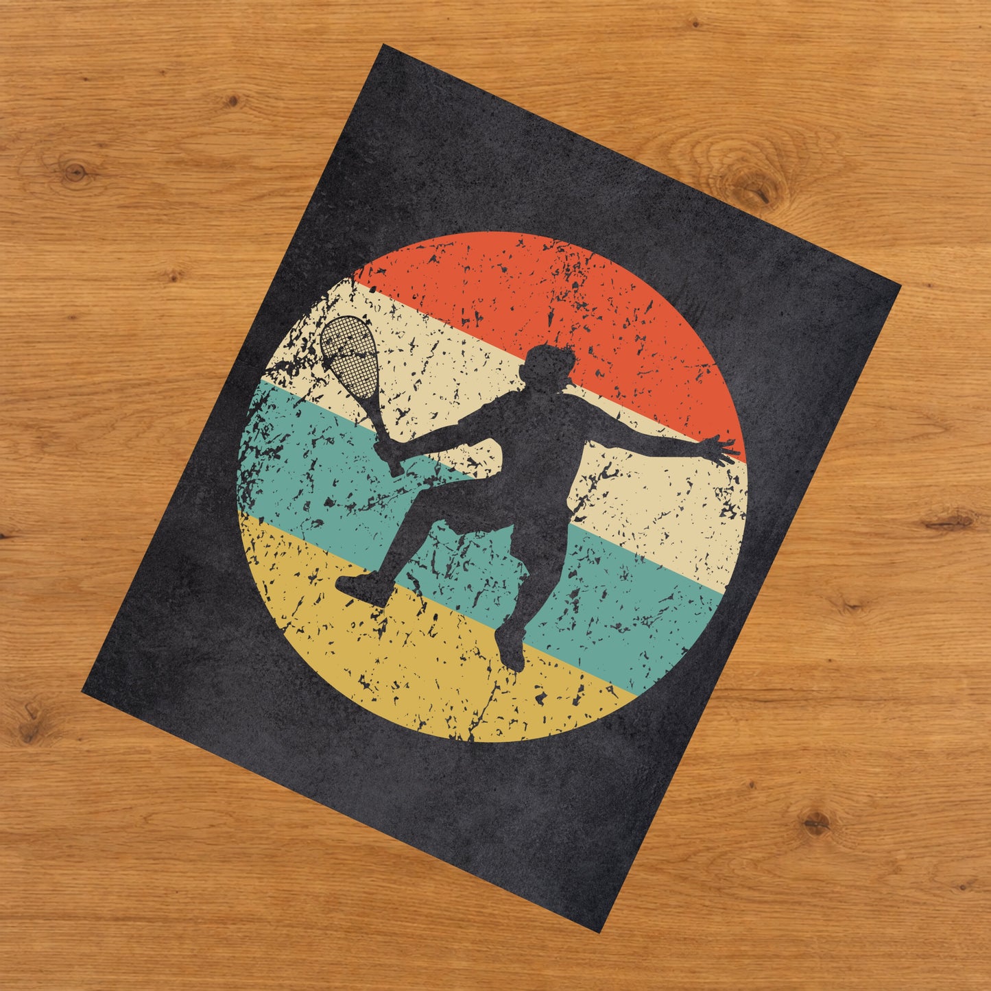 Racquetball Player Sports Icon Retro 8"x10" Wall Art Print