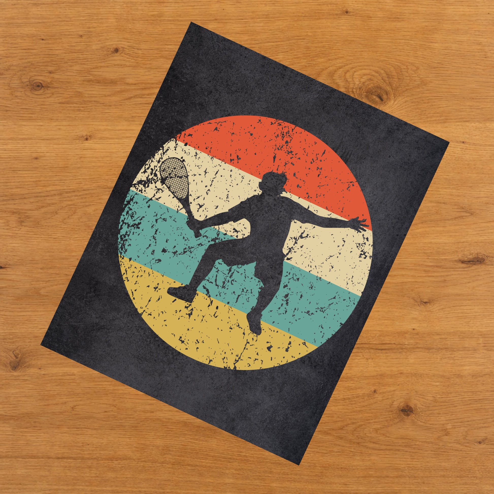 Racquetball Player Sports Icon Retro 8"x10" Wall Art Print