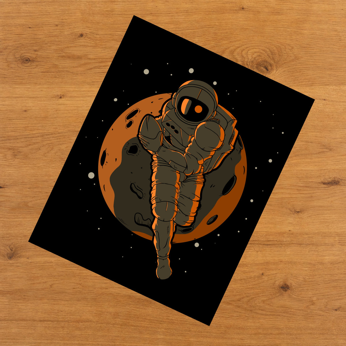 Rugby Astronaut Outer Space Spaceman 8"x10" Wall Art Print